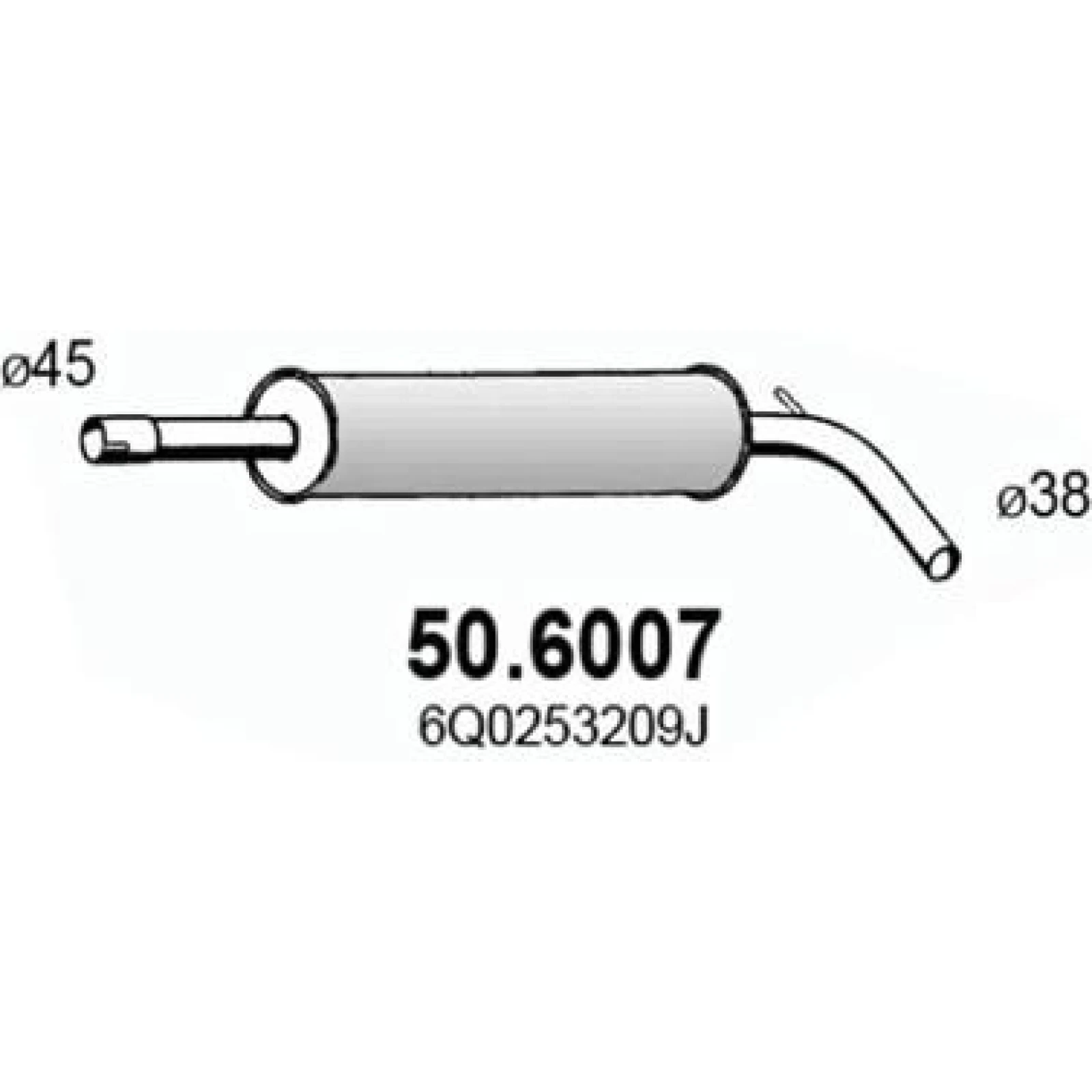 Mittelschalldämpfer 50.6007