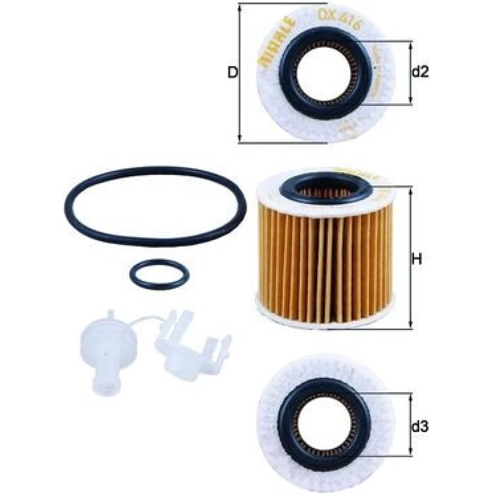 Mahle Original Ölfilter OX 416D2