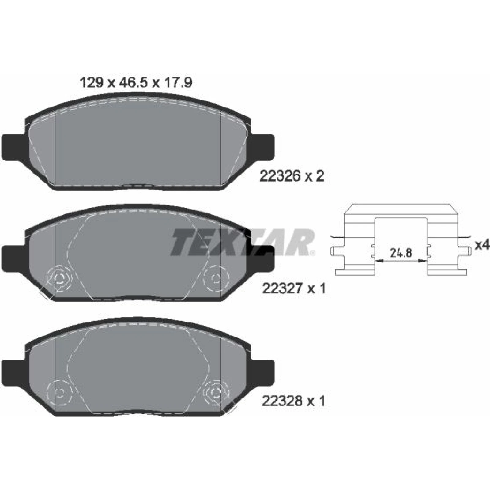 Bremsbelagsatz Opel P. Karl 1.0 15 2232601