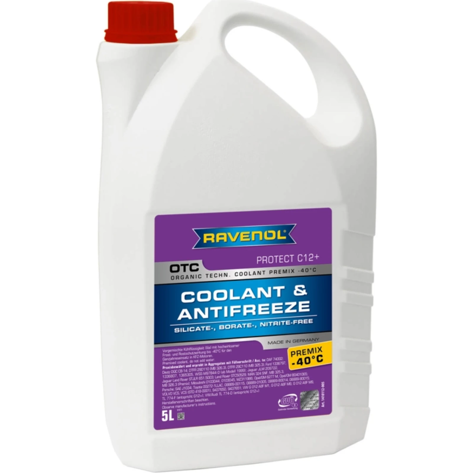 RAVENOL Kühlerfrostschutz OTC Premix -40°C Protect C12+ 5 Liter 1410112-005-01-999