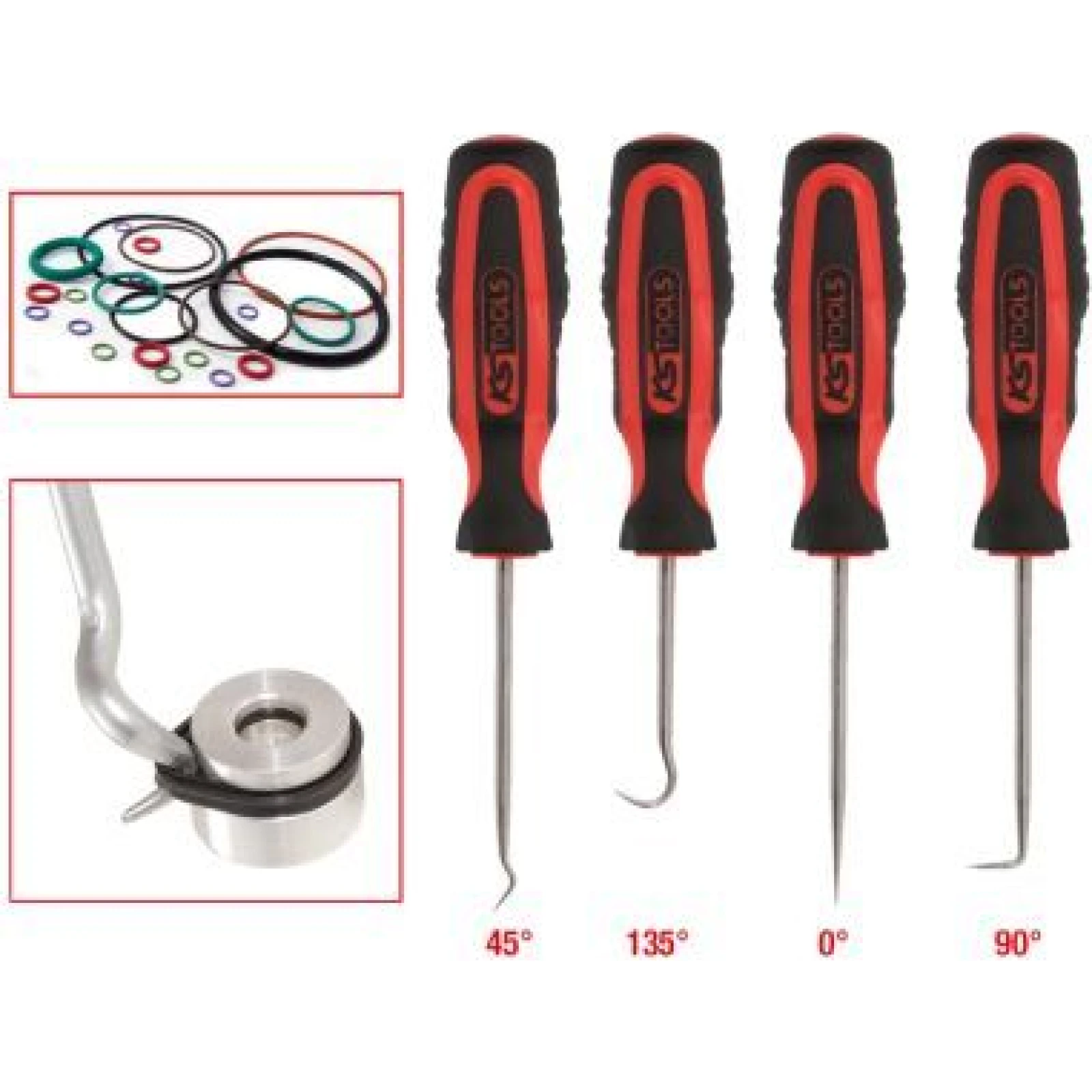 KS TOOLS Werkzeugset mit Haken, 4-teilig 550.1045