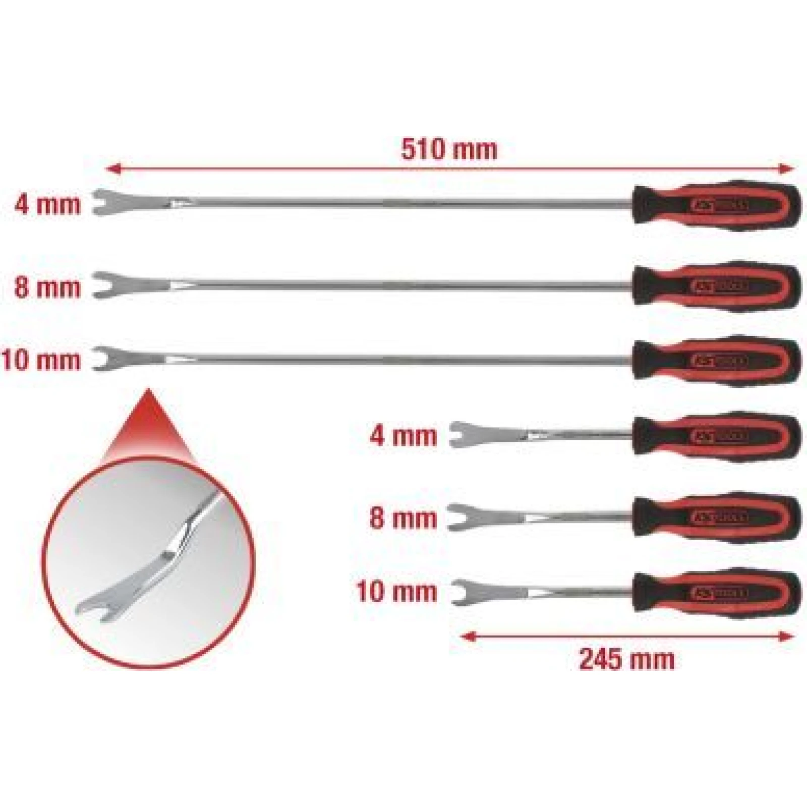 KS TOOLS Klammerlösesatz, 6-teilig 140.2370