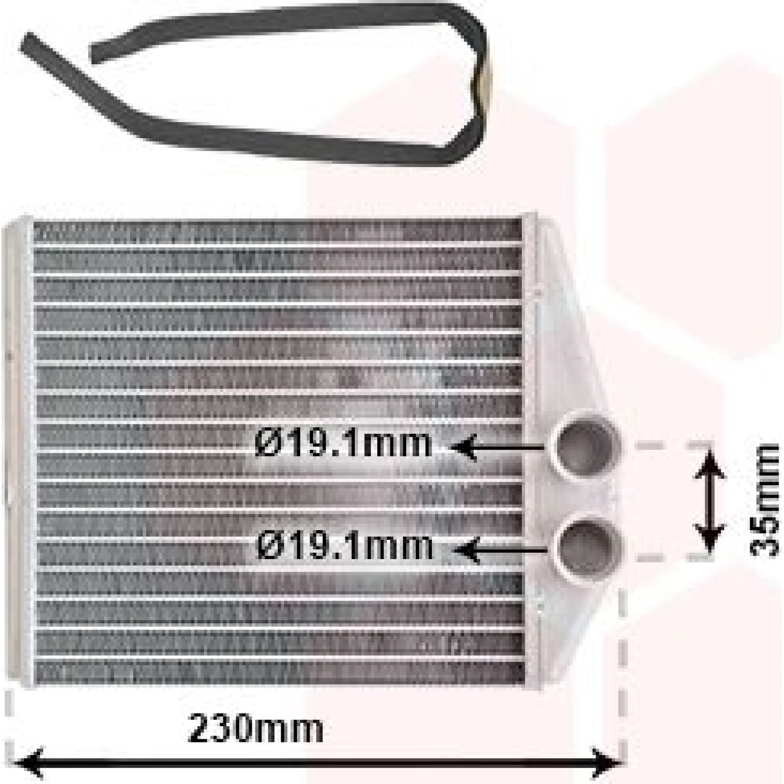 VAN WEZEL Wärmetauscher, Innenraumheizung 37006355