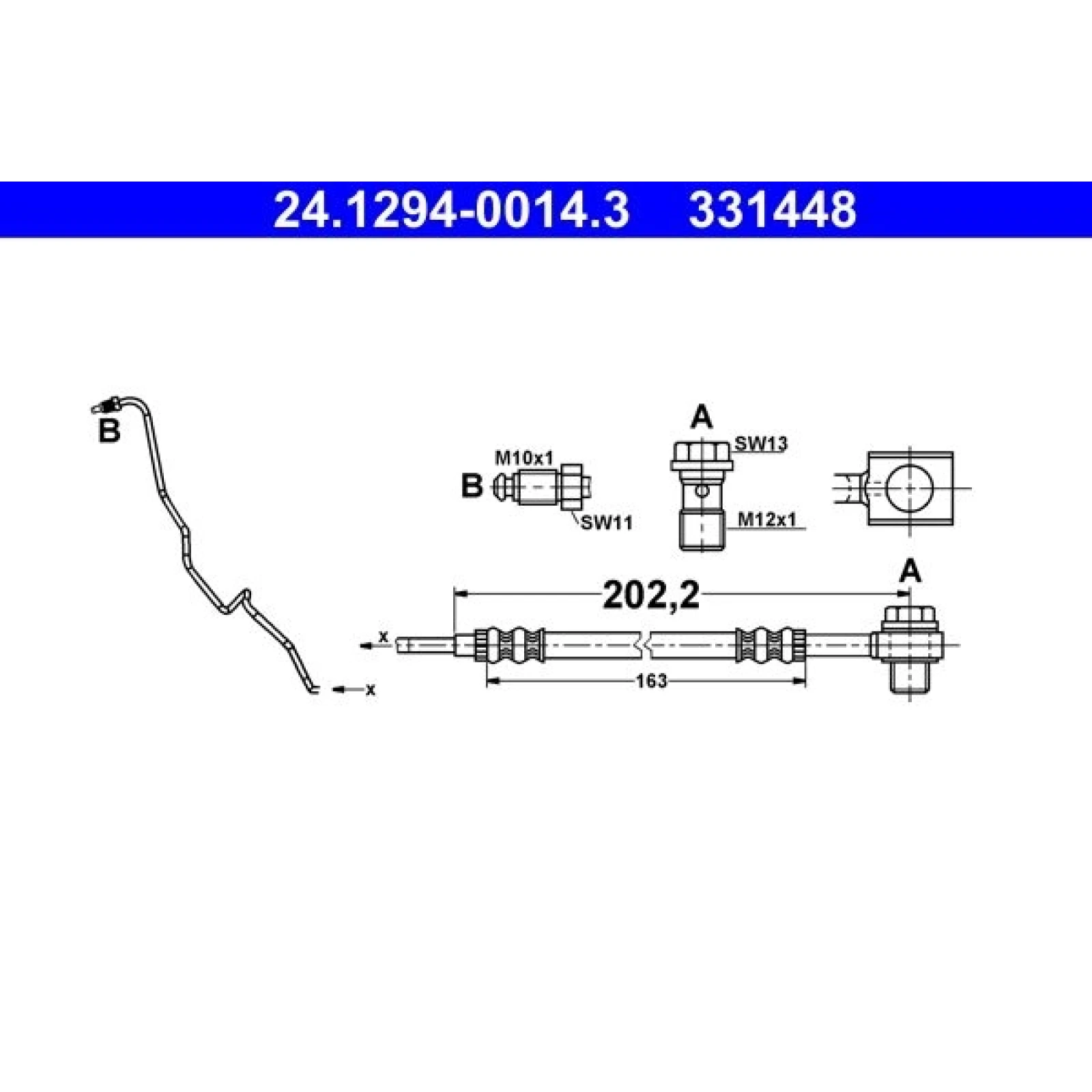 Bremsschlauch 24.1294-0014.3