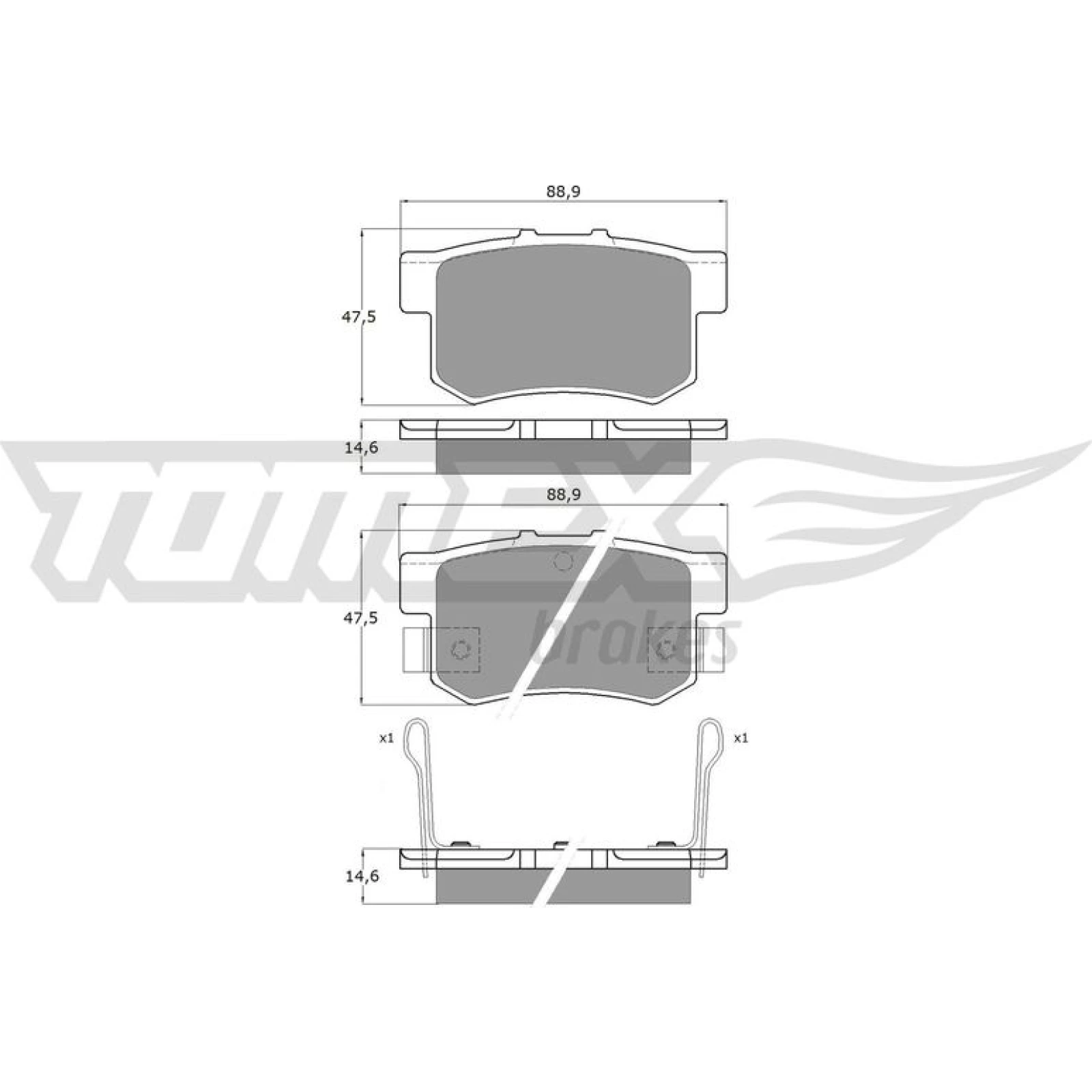 TOMEX brakes Bremsbelagsatz, Scheibenbremse TX 11-00