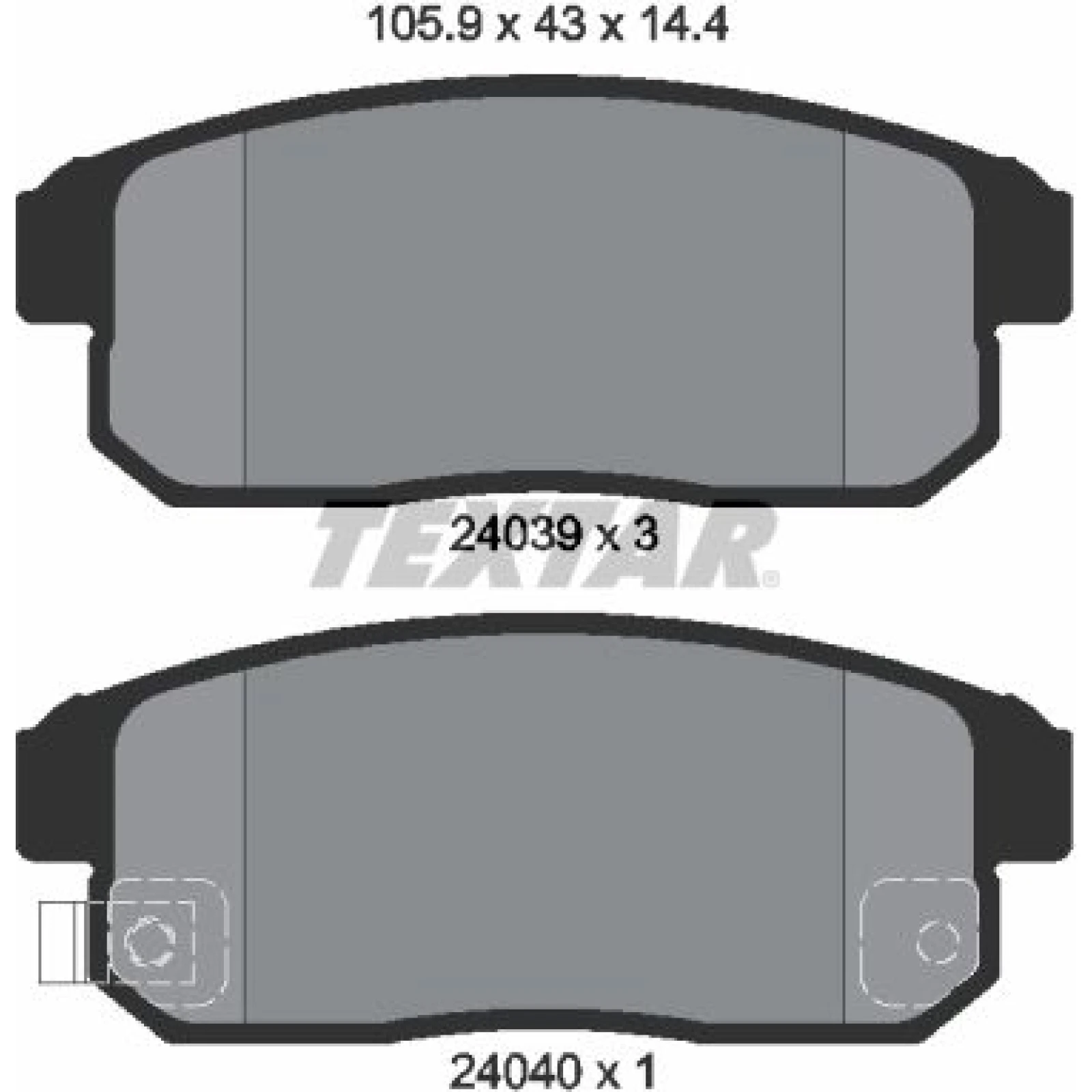 Bremsbelagsatz Mazda T. Rx8 03 2403901