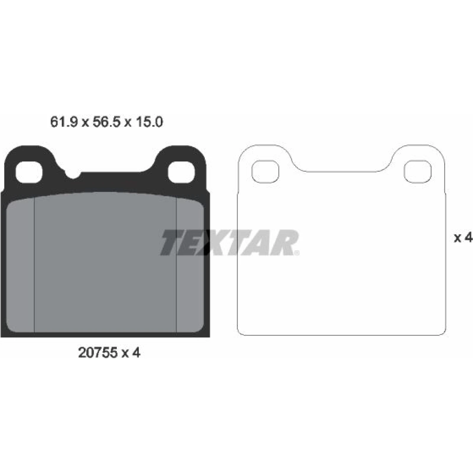 Bremsbelagsatz Volvo T. 740/S70 2075506