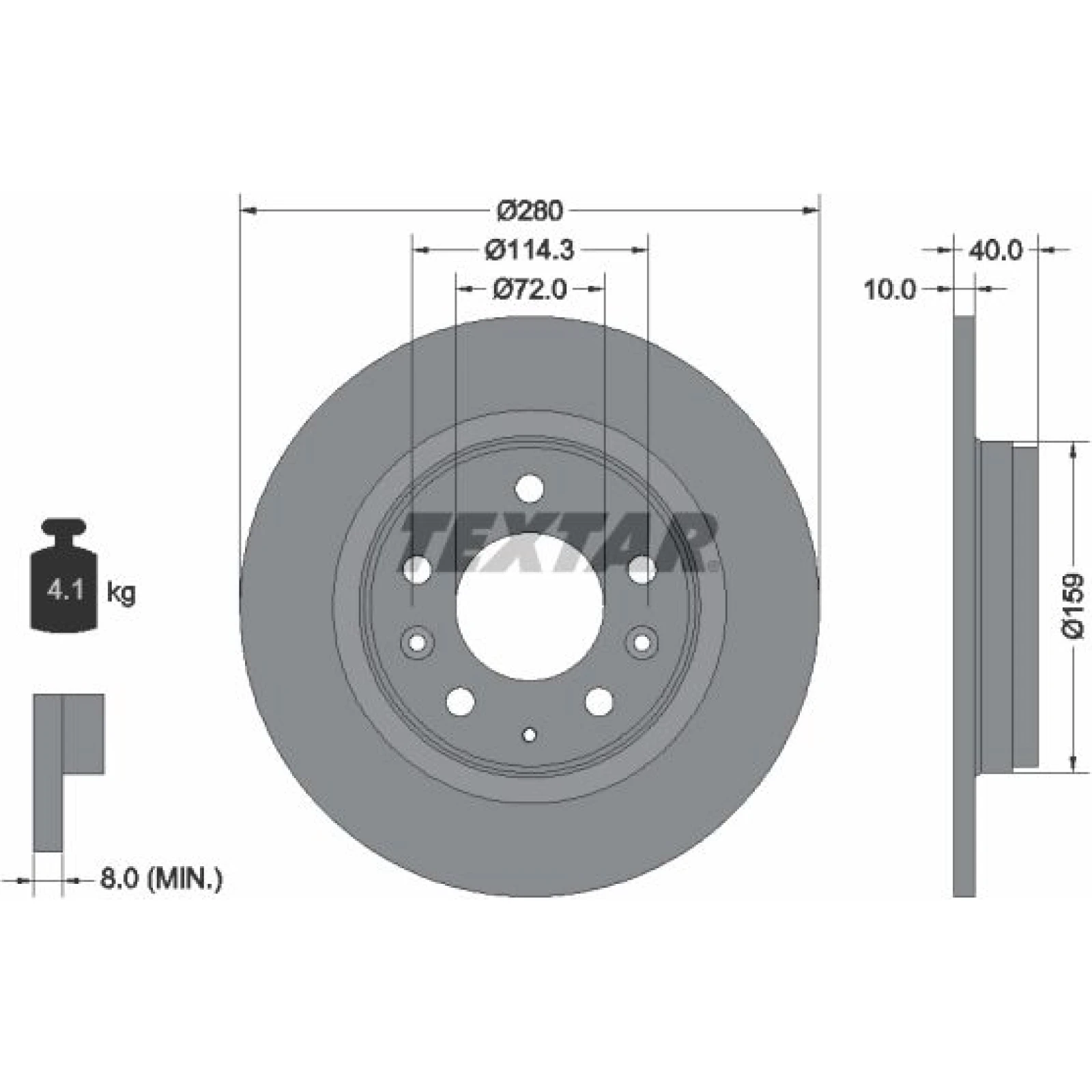 Textar Bremsscheibe 92125603