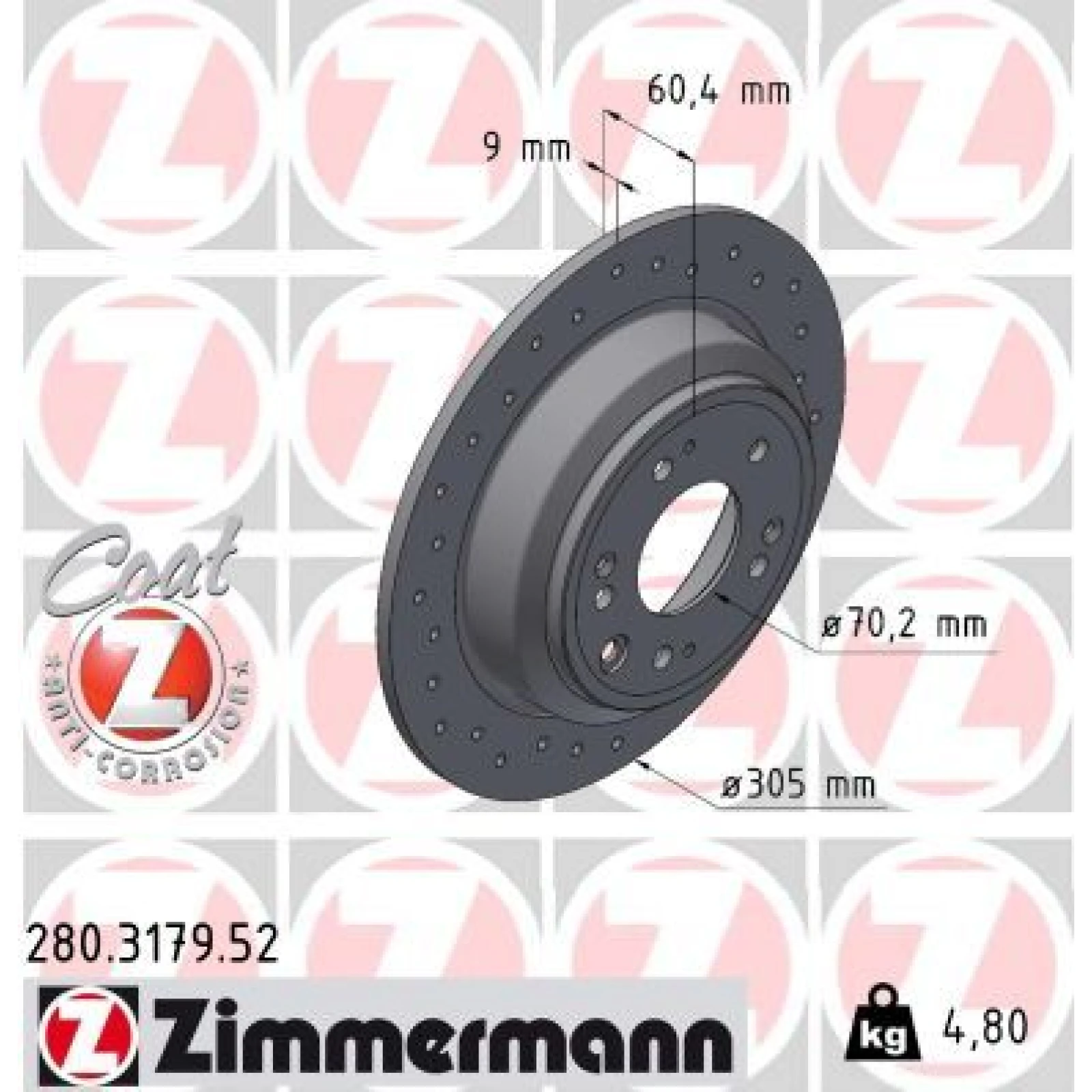 ZIMMERMANN Bremsscheibe 280.3179.52