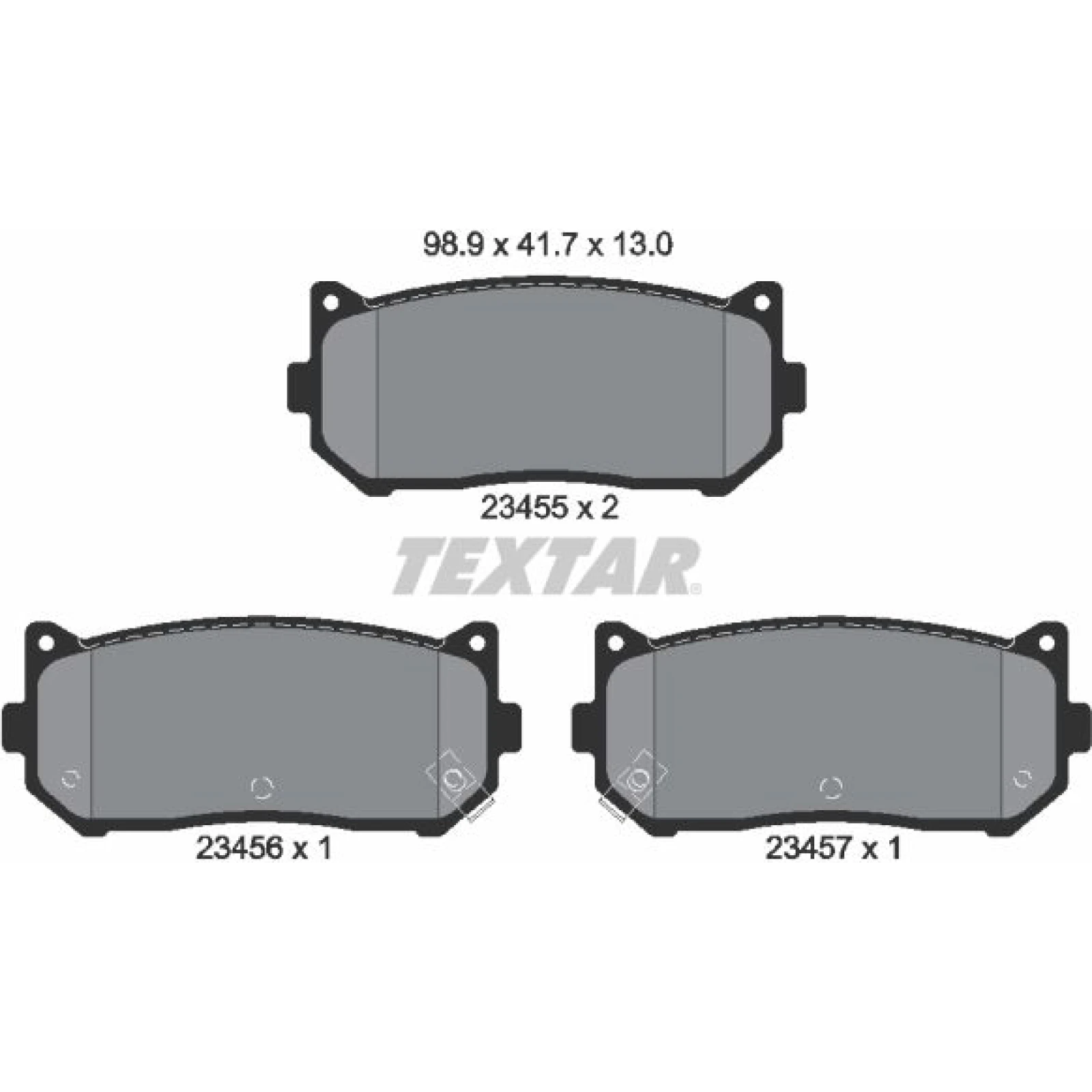 Bremsbelagsatz Kia T. Shuma 97-04/Clarus 2345501