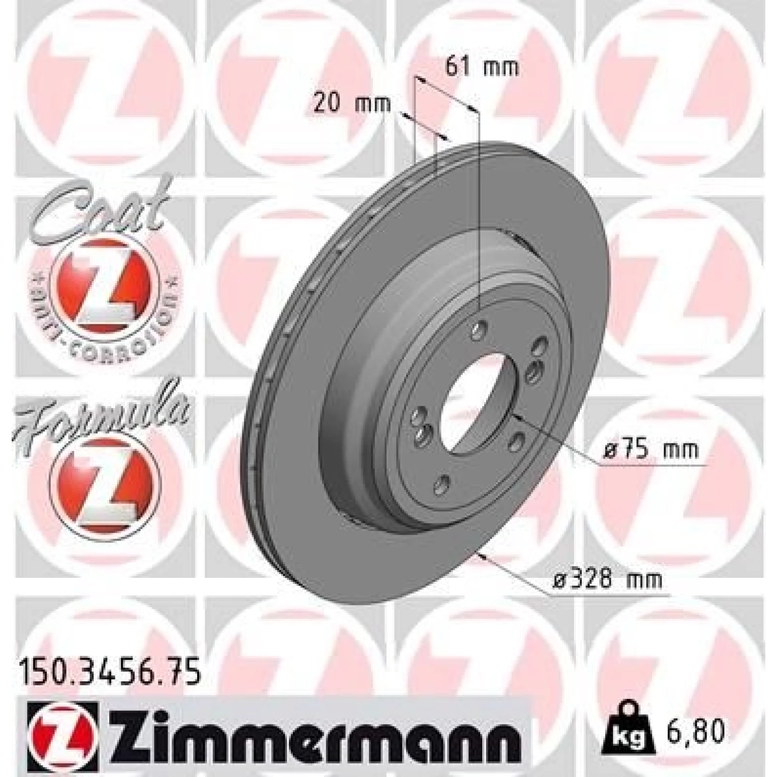 ZIMMERMANN Bremsscheibe 150.3456.75
