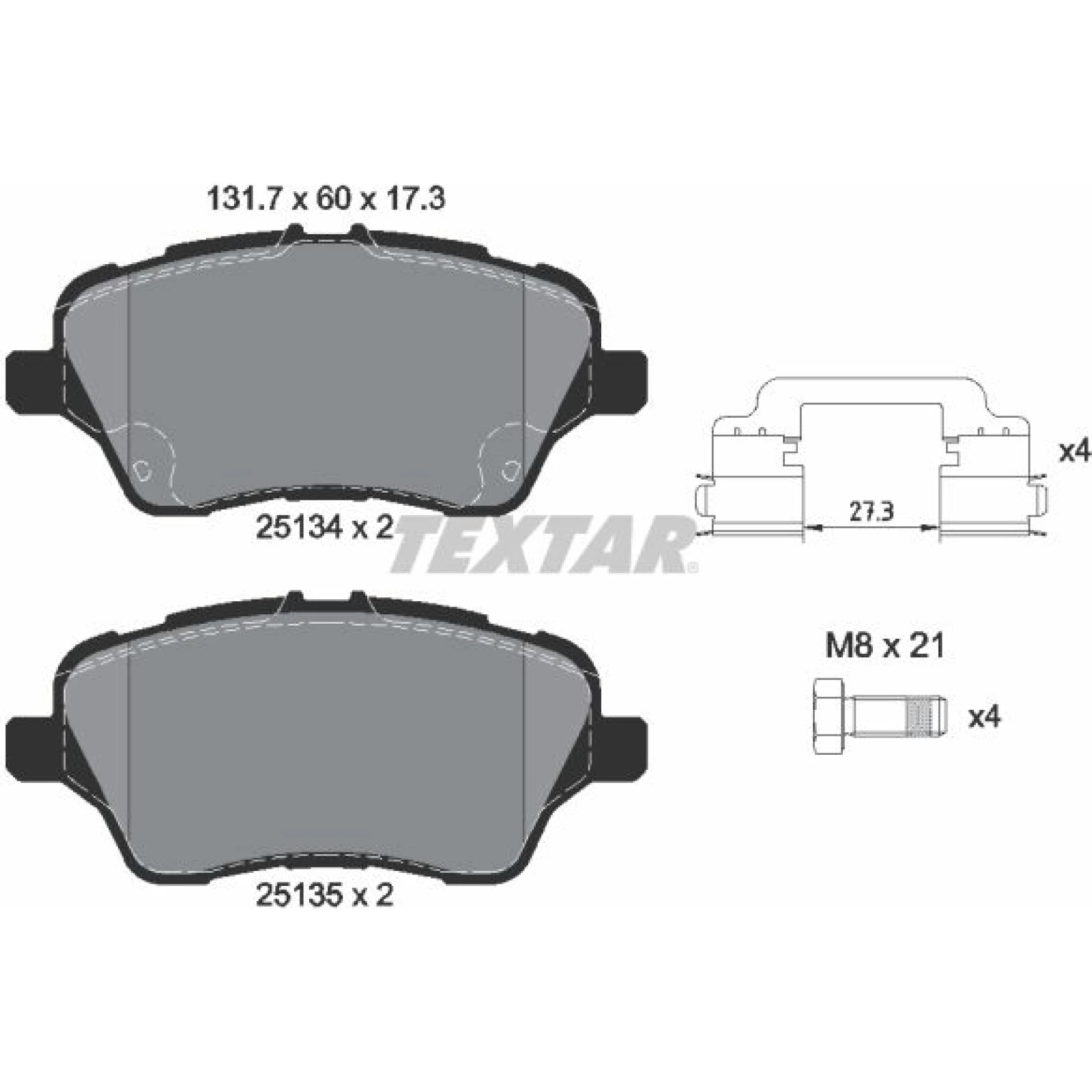 Bremsbelagsatz Ford P. Fiesta 12-/Transit Courier 14-/B-Max 2513402