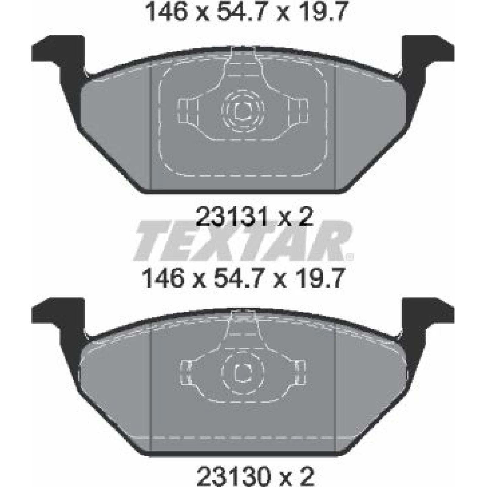 Bremsbelagsatz Vw P. A3/Bora/Golf 4/Polo/Octavia/Fabia/Ibiza Ohne Sensor 2313001
