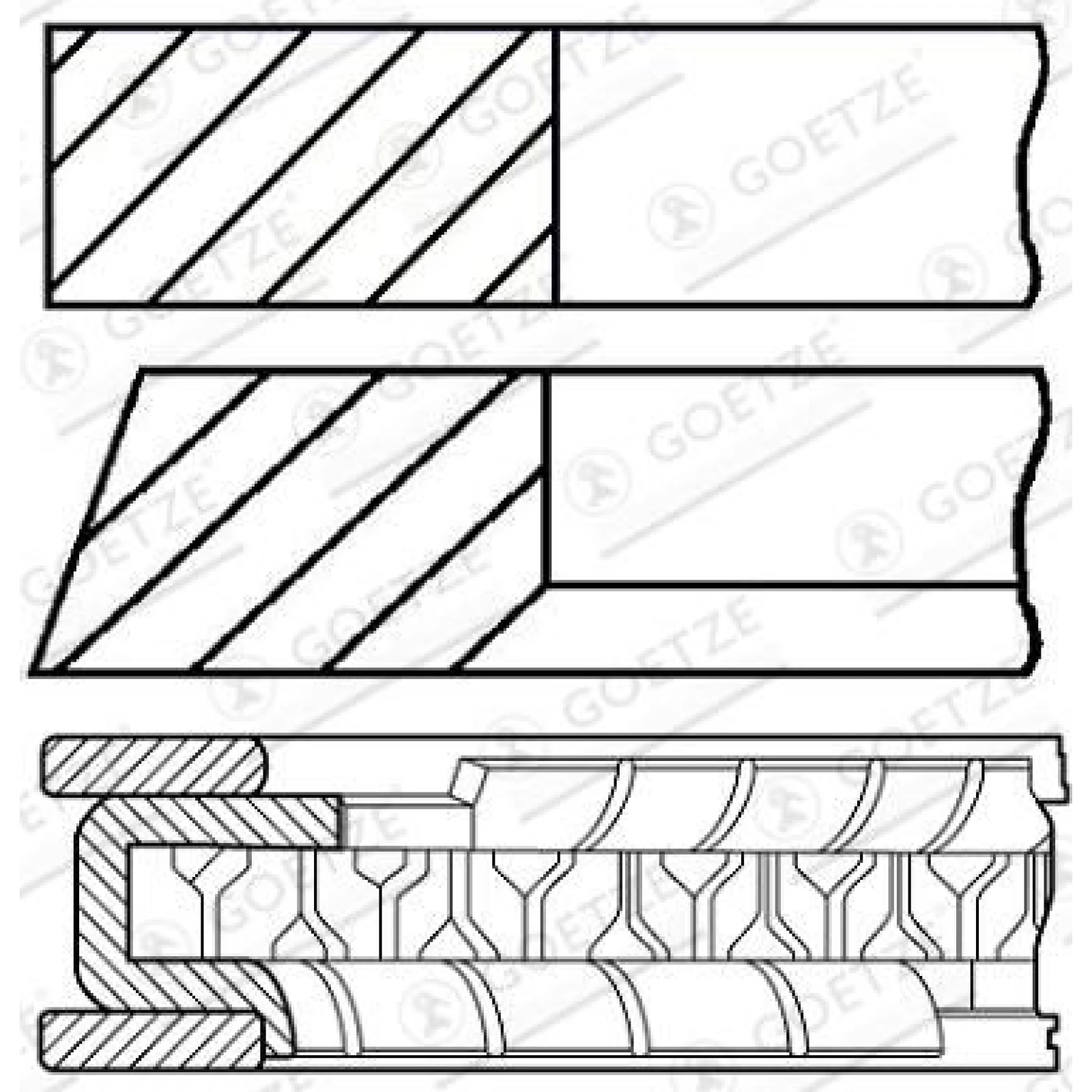 08-450000-10 GOETZE ENGINE Kolbenringsatz 08-450000-10