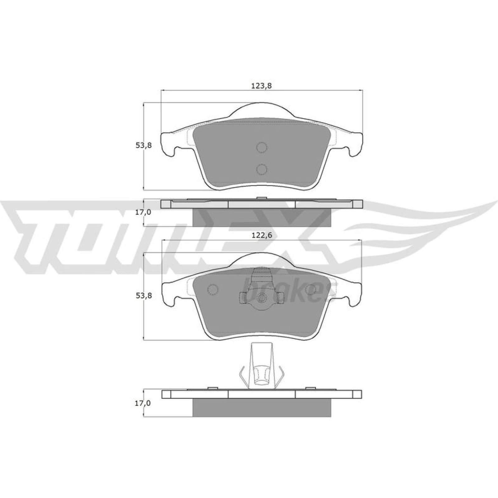 TOMEX brakes Bremsbelagsatz, Scheibenbremse TX 14-05