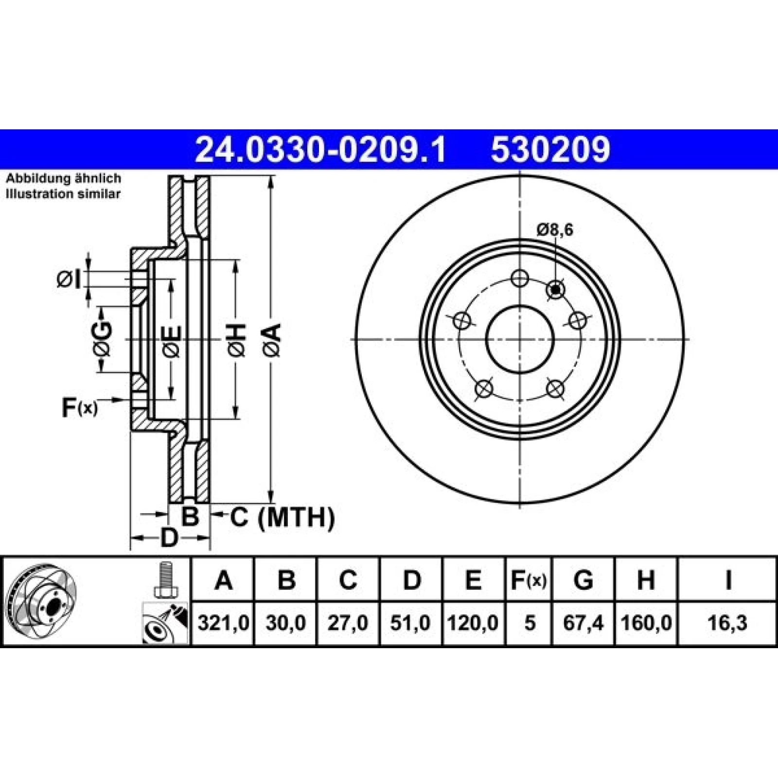 Bremsscheibe 24.0330-0209.1