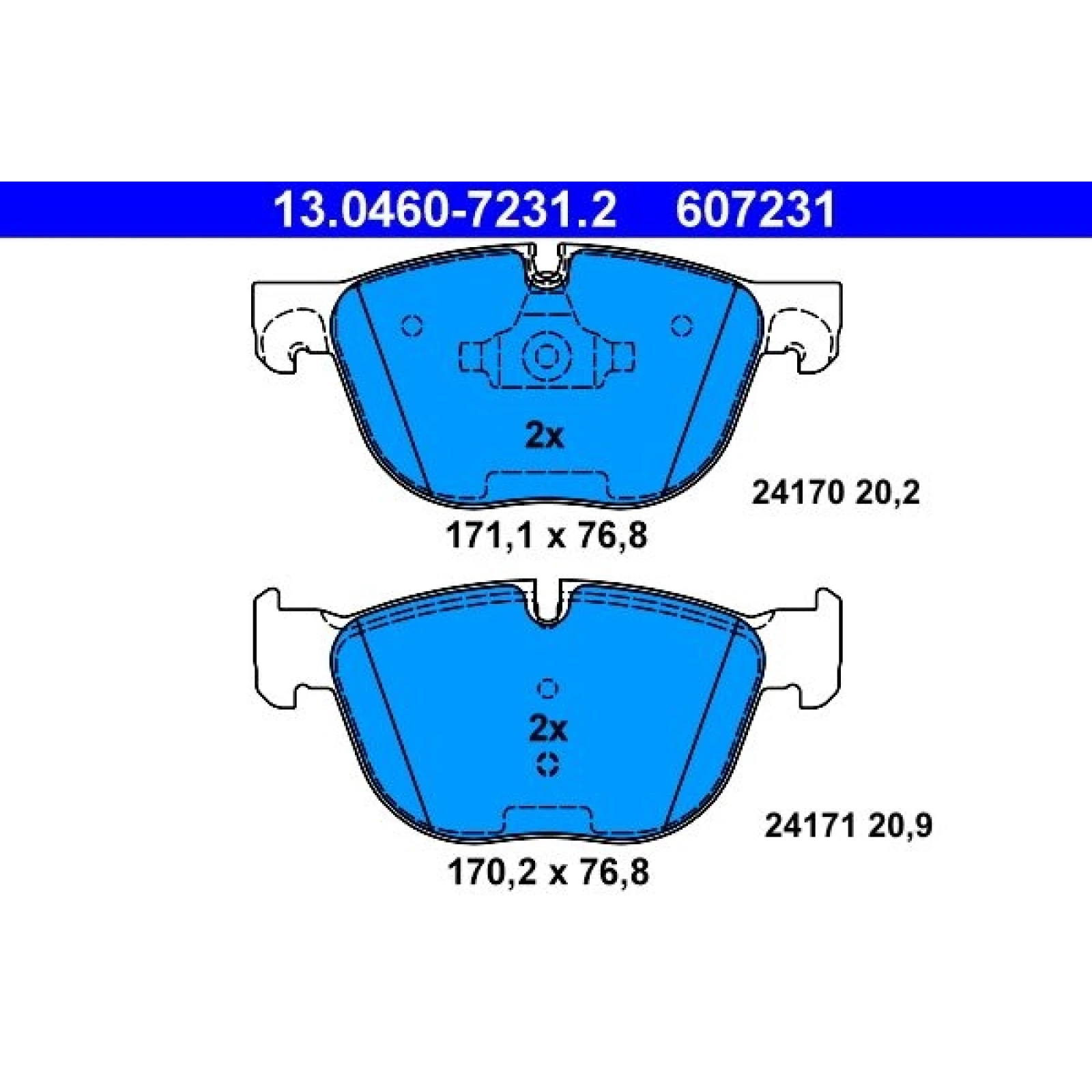 Bremsbelagsatz Bmw S. E70/E71 X5/X6 08 13.0460-7231.2