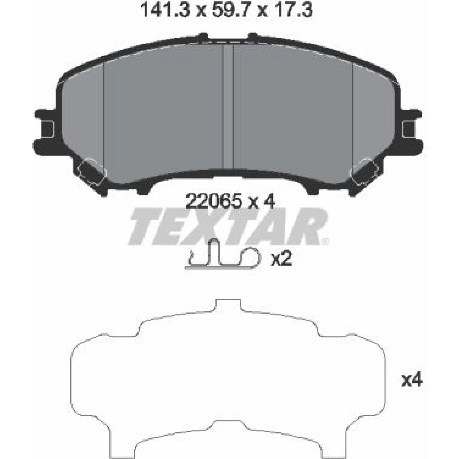 Bremsbelagsatz Nissan P. X-Trail 1.6 Dci 13 2206503