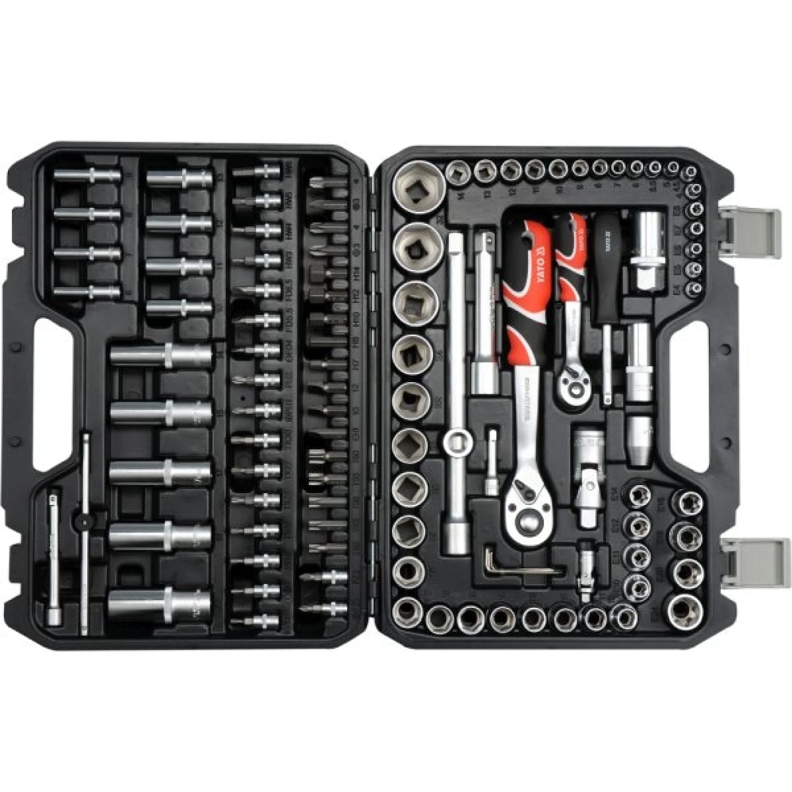 YATO YT-38791 Steckschlüsselsatz L Typ2 1 / 2 + 1 / 4 108-teilig