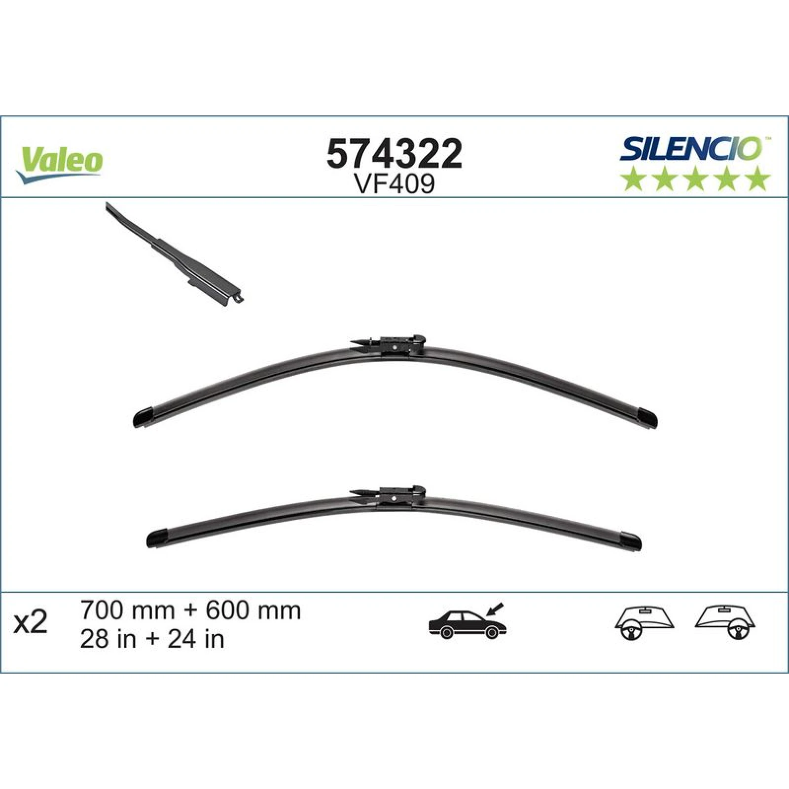 VM409 VALEO Silencio X.TRM Wischer 574322