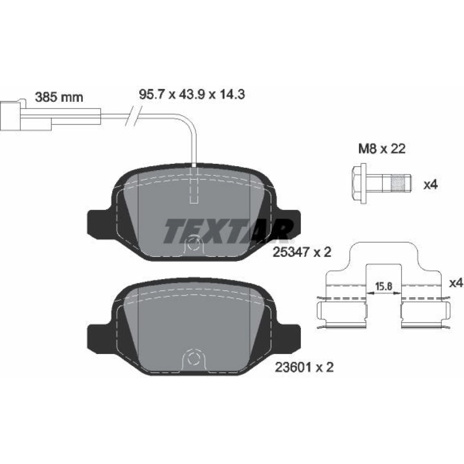 Bremsbelagsatz Fiat T. 500 0,9-1,4 11 2534701