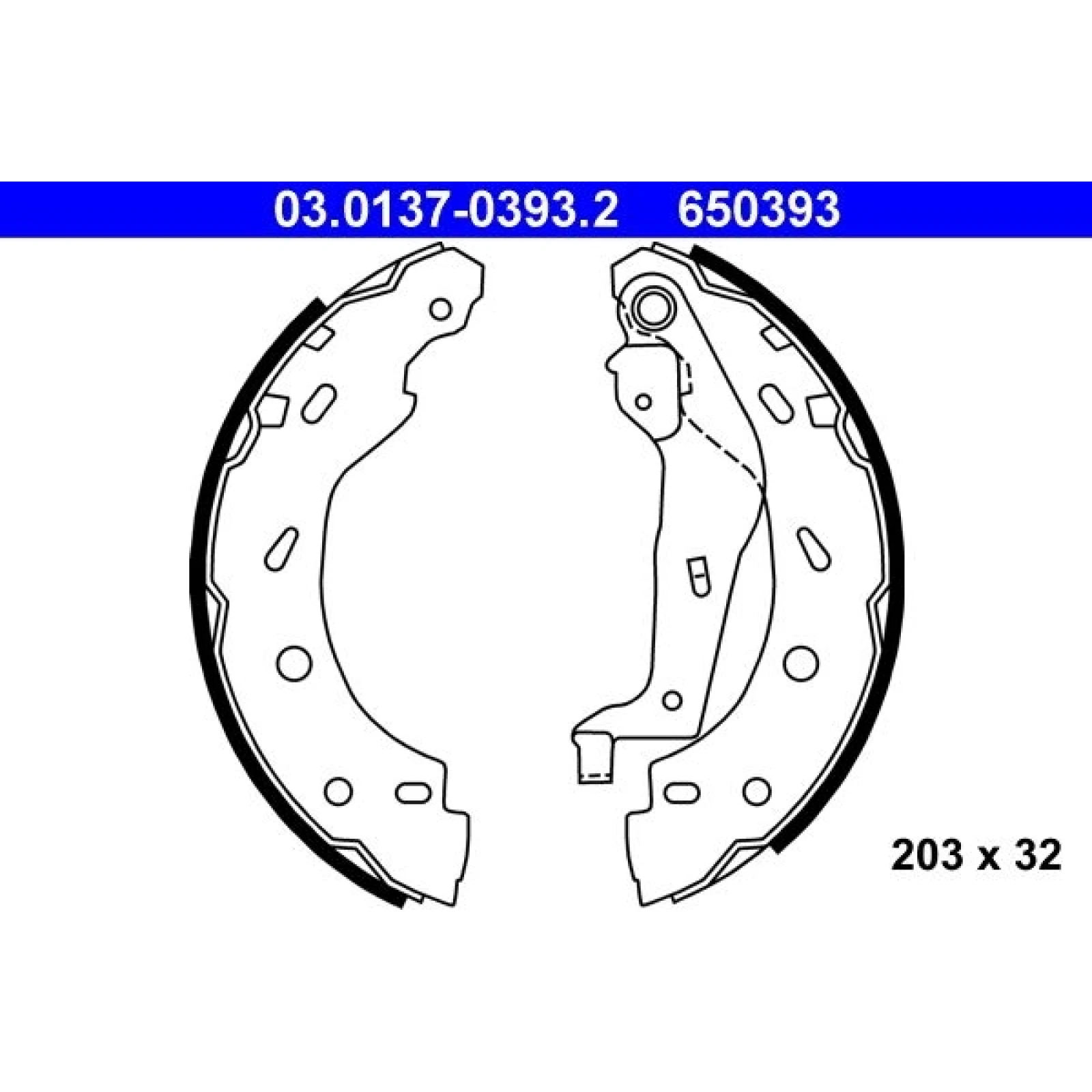 ATE Bremsbackensatz 03.0137-0393.2