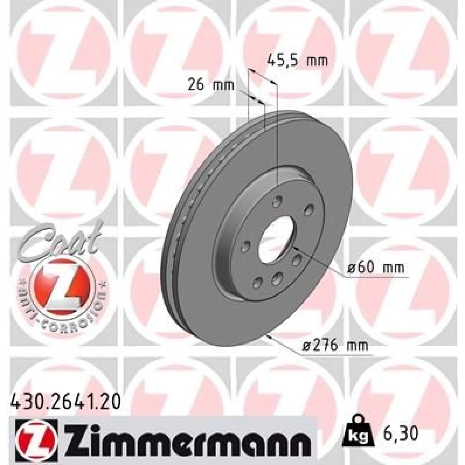 ZIMMERMANN Bremsscheibe 430.2641.20