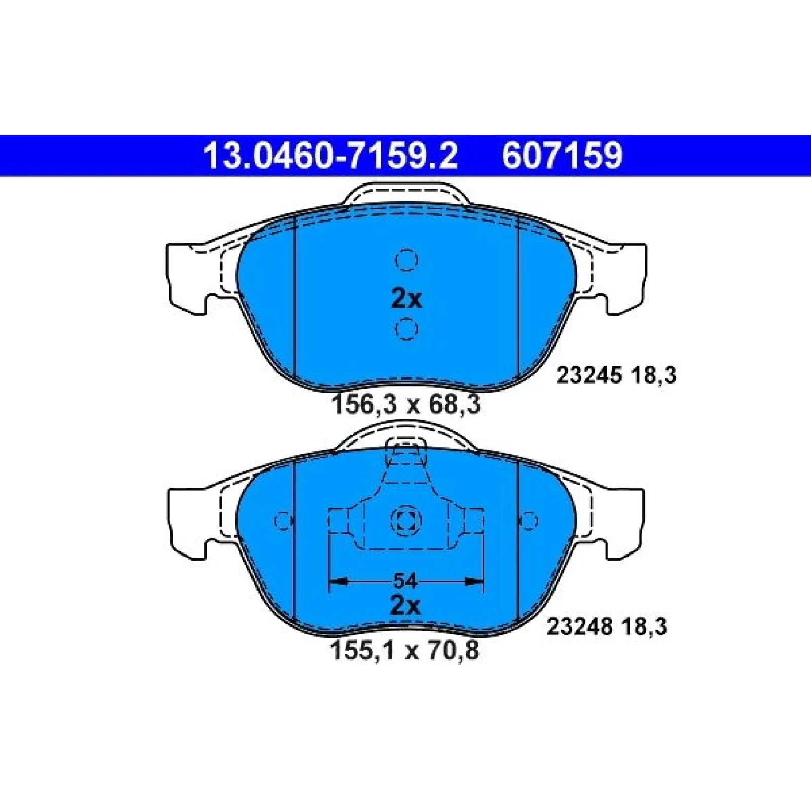 Bremsbelagsatz Renault P. Espace/Laguna/Vel Satis 2,0-3,5/1,9-3,0 Dci 01 13.0460-7159.2