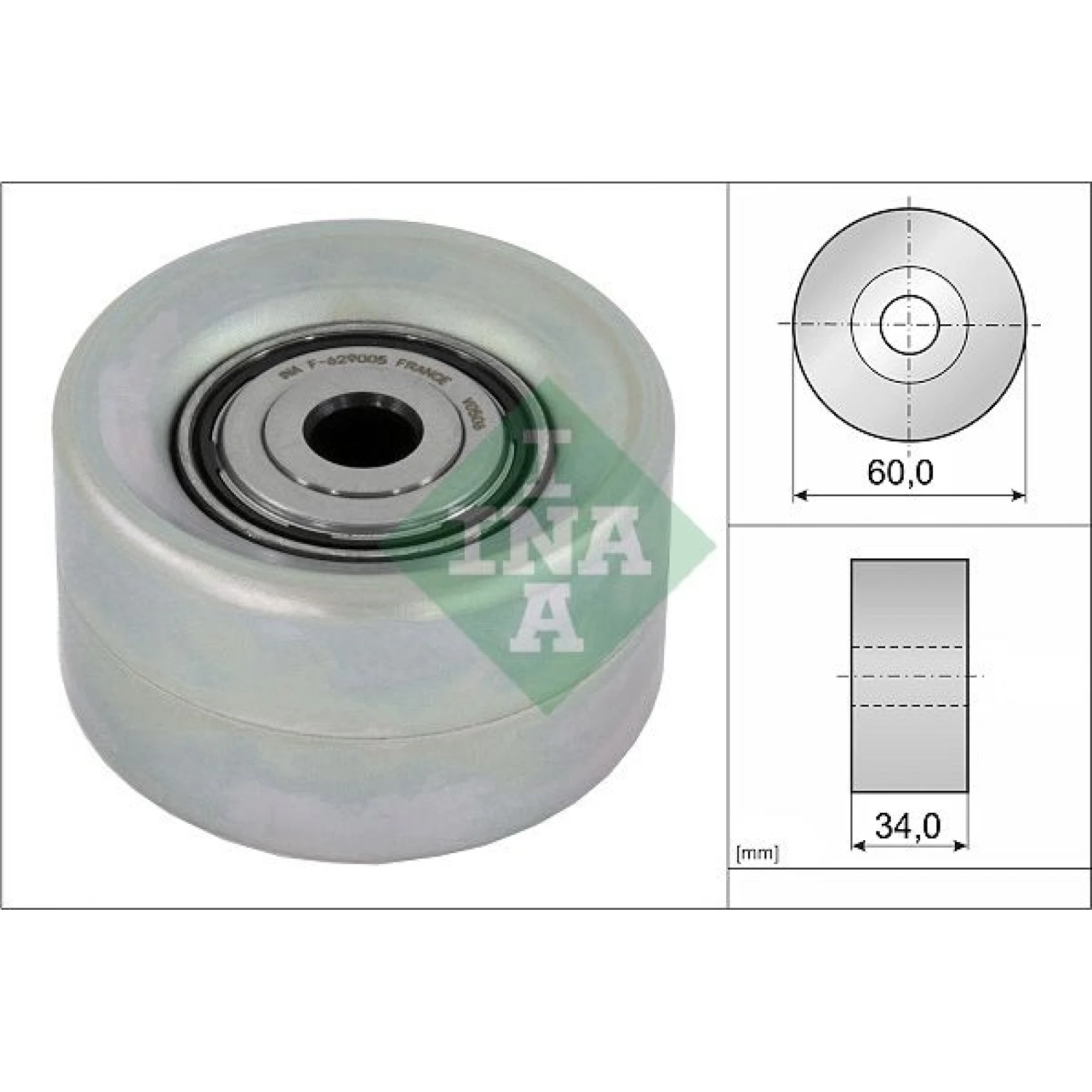 Umlenk-/Führungsrolle, Keilrippenriemen 532 0921 10