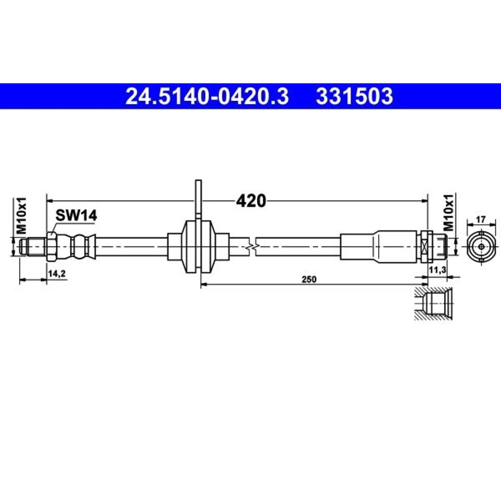 ATE Bremsschlauch 24.5140-0420.3