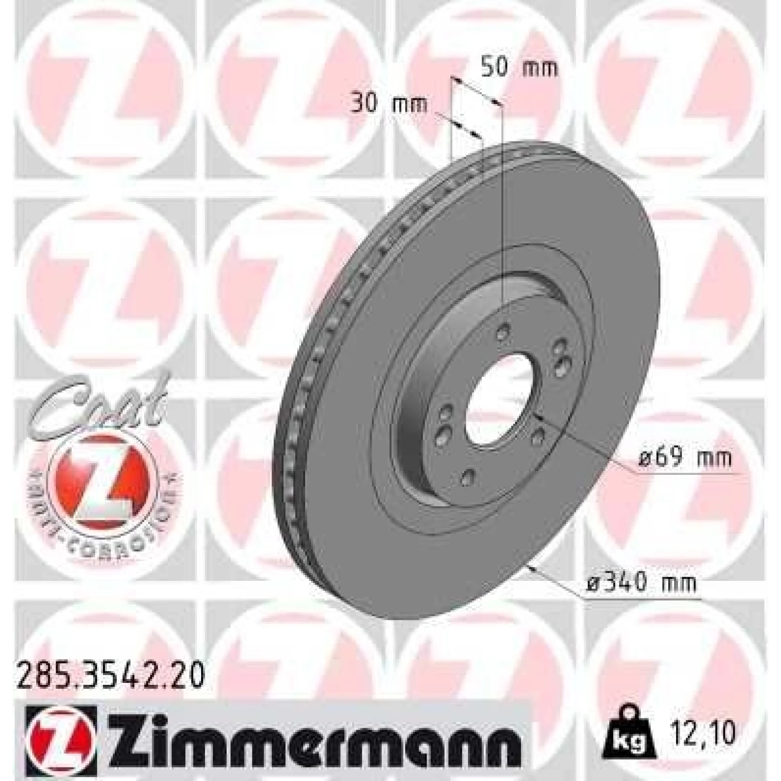ZIMMERMANN Bremsscheibe 285.3542.20