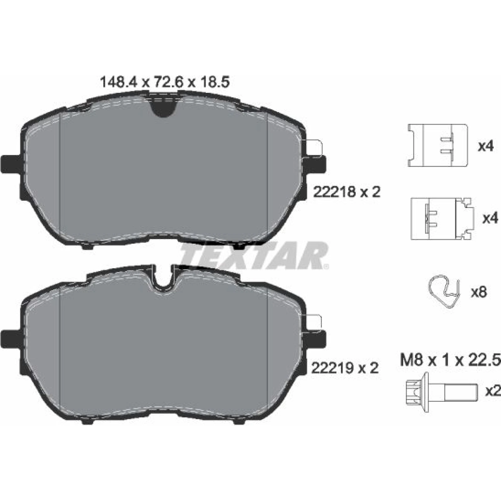 Textar Bremsbelagsatz 2221801
