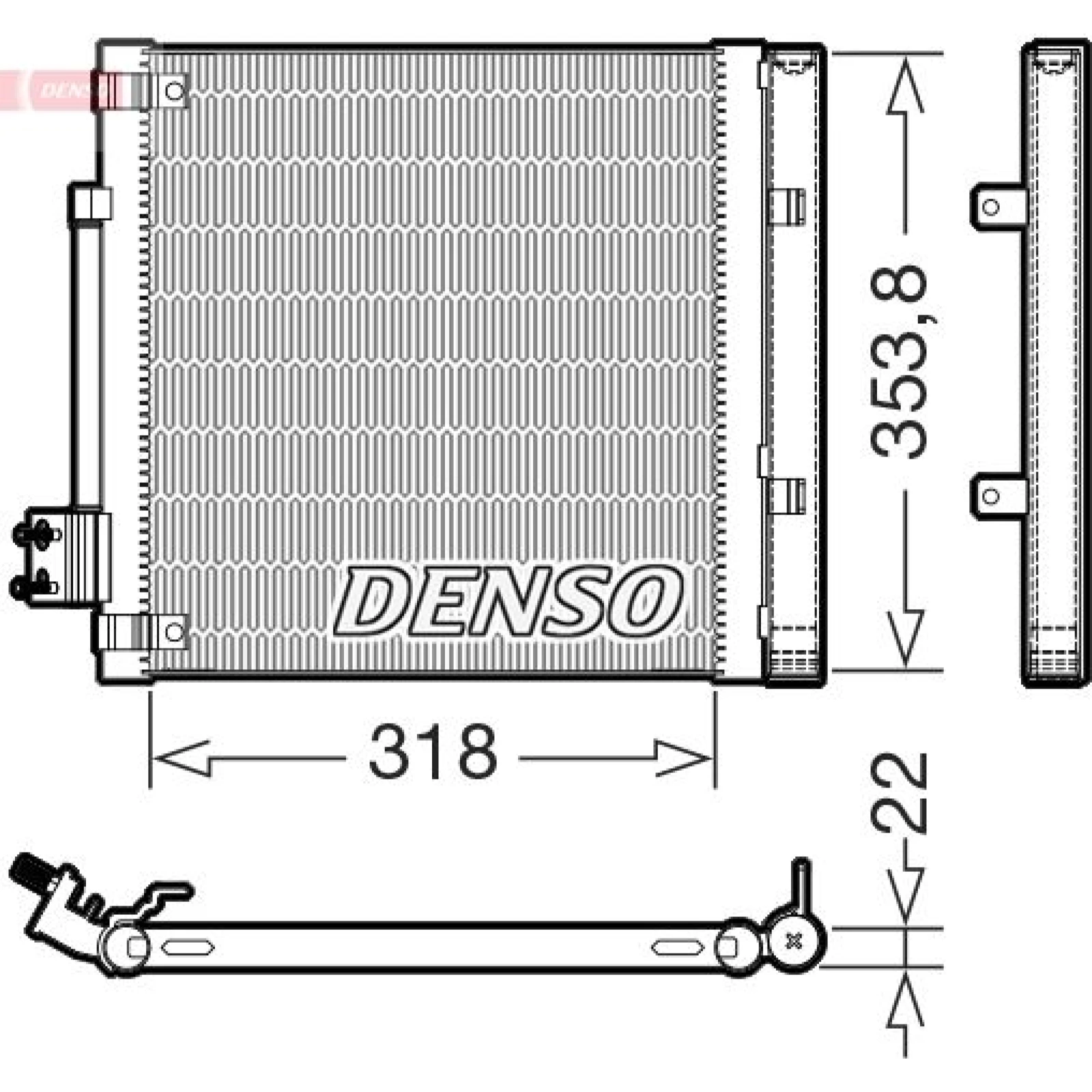 DENSO Kondensator, Klimaanlage DCN99082