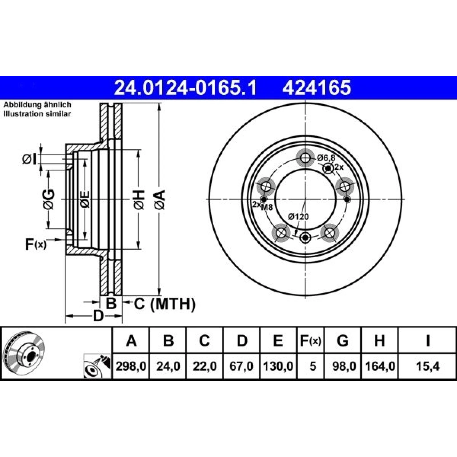 Bremsscheibe 24.0124-0165.1