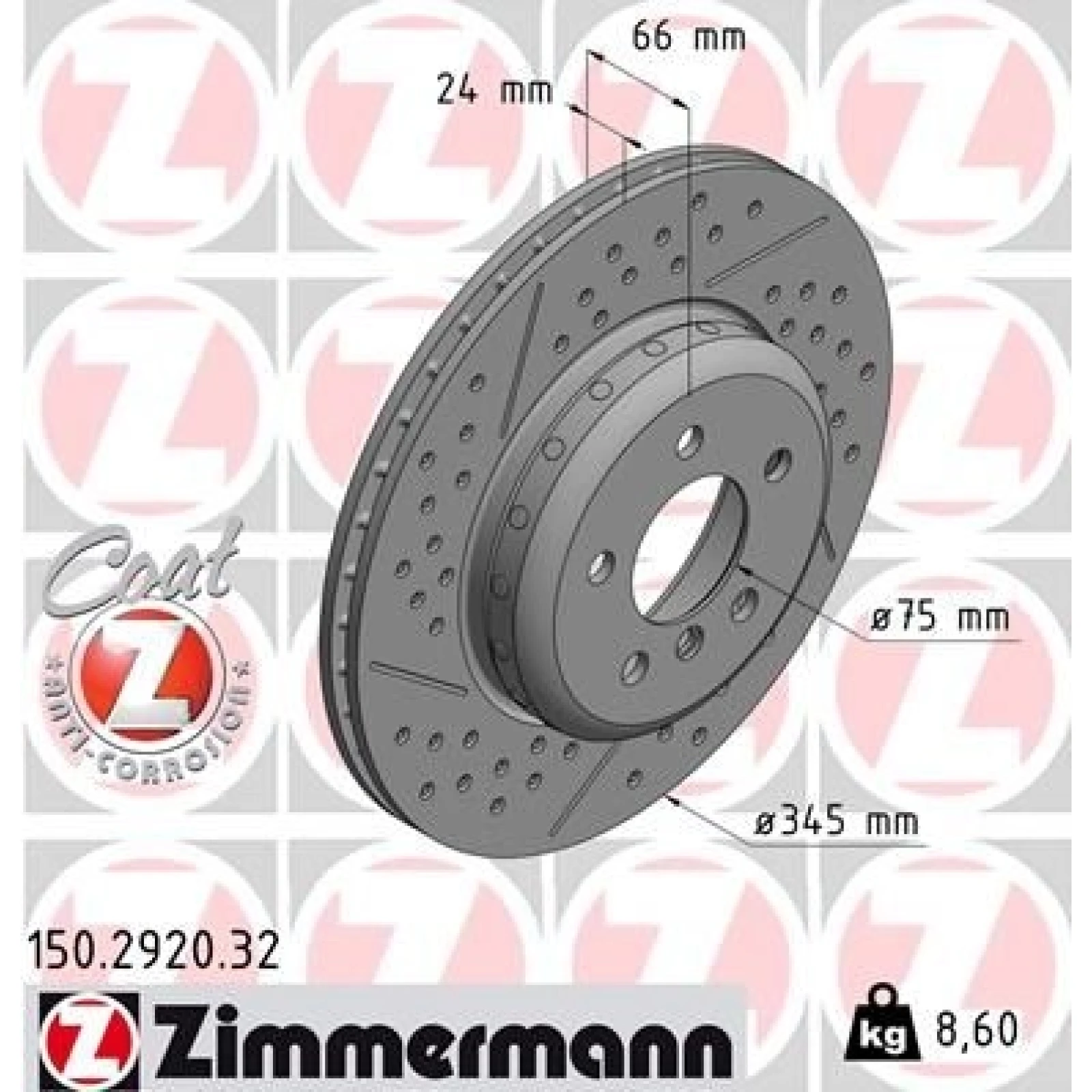 ZIMMERMANN Bremsscheibe 150.2920.32