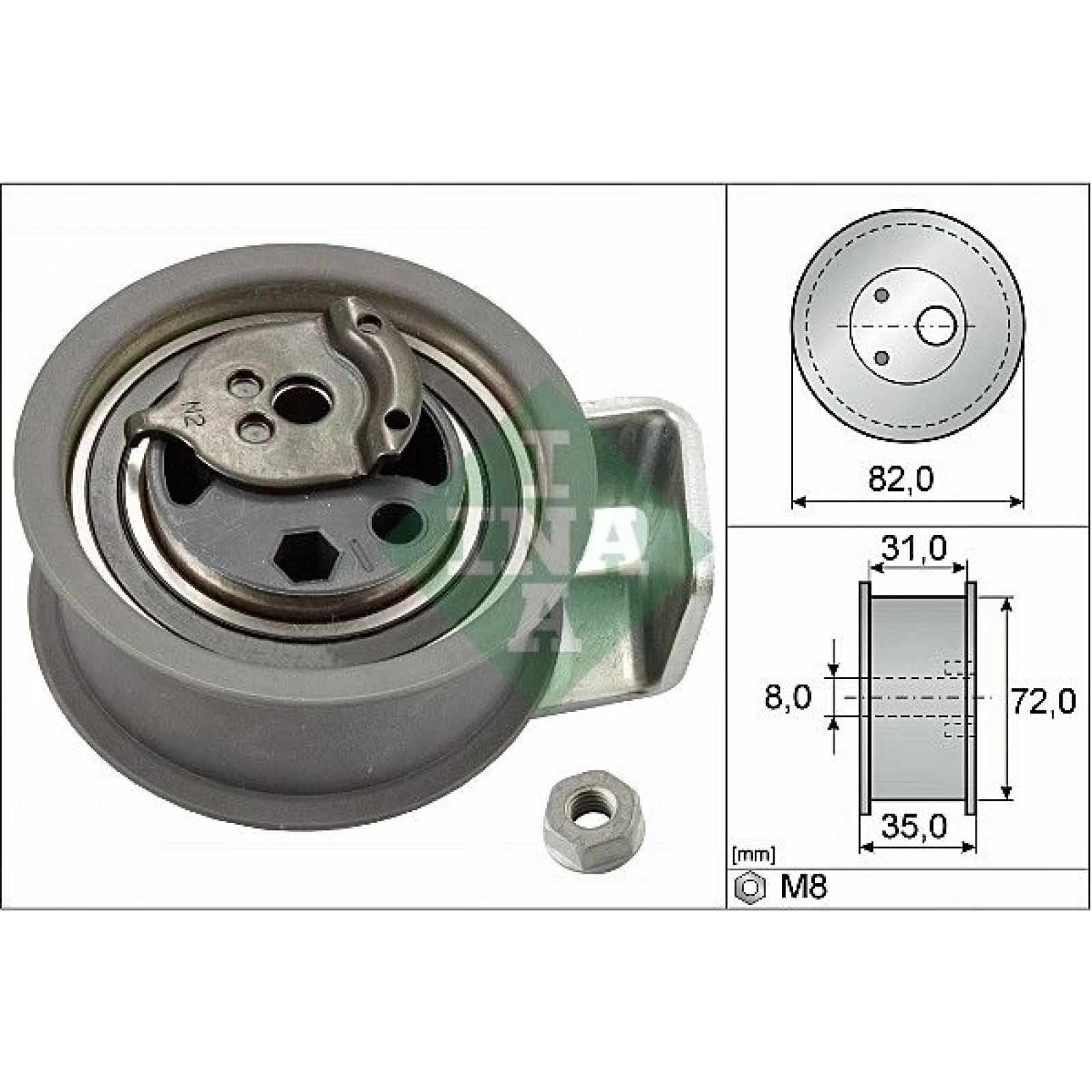 Spannrolle, Zahnriemen 531 0436 20