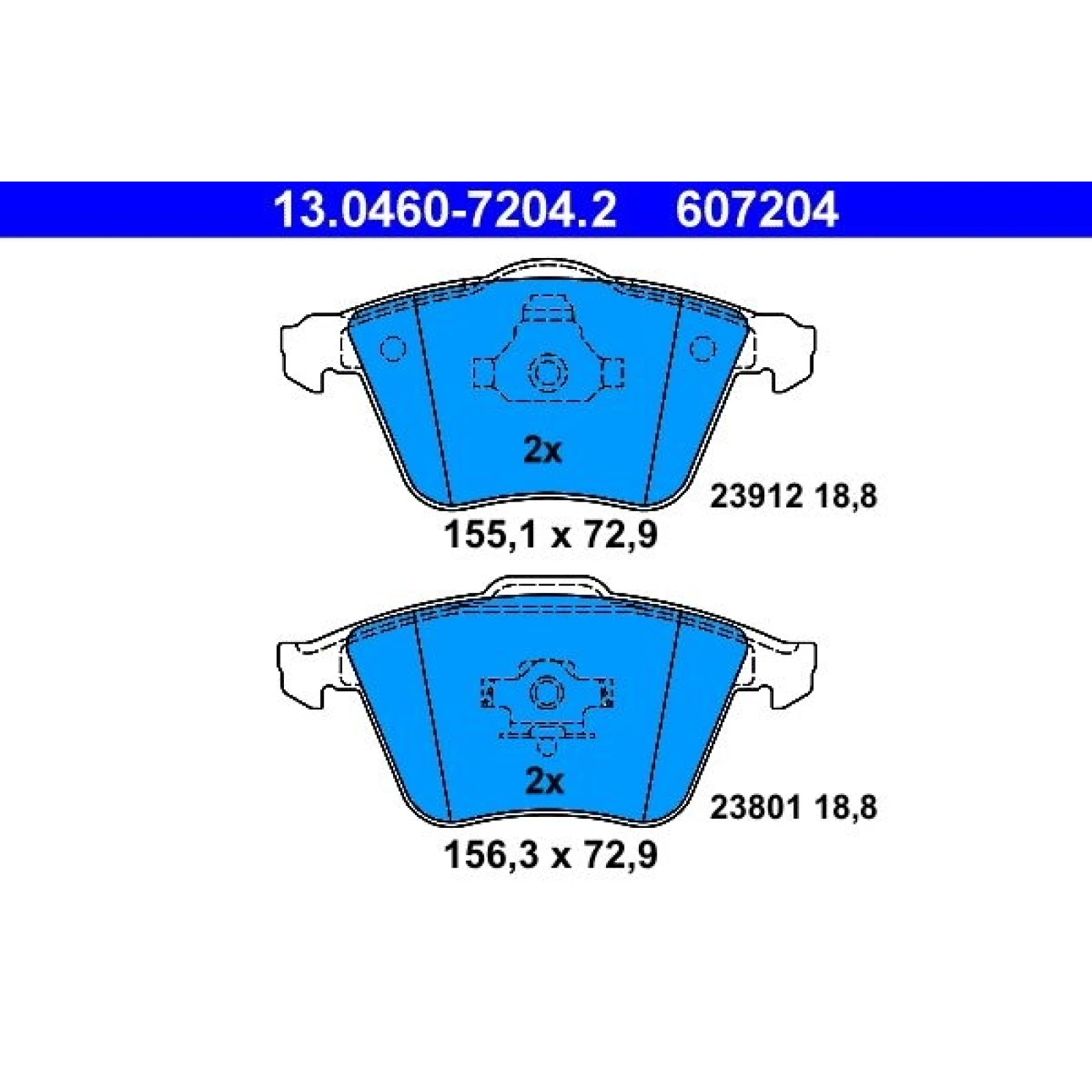 Bremsbelagsatz Volvo P. C70/S40/V40/V50 04 13.0460-7204.2