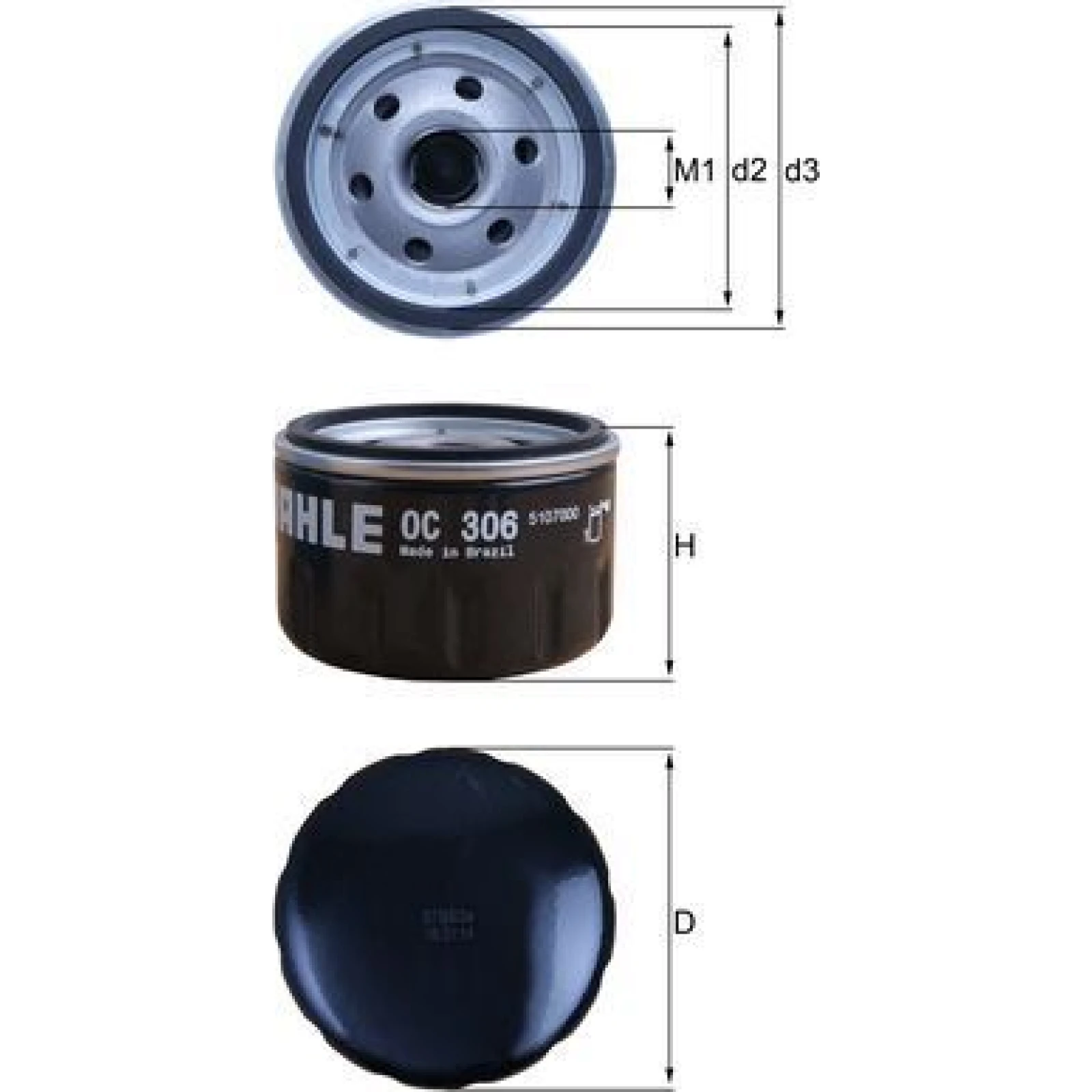 MAHLE Ölfilter OC 306