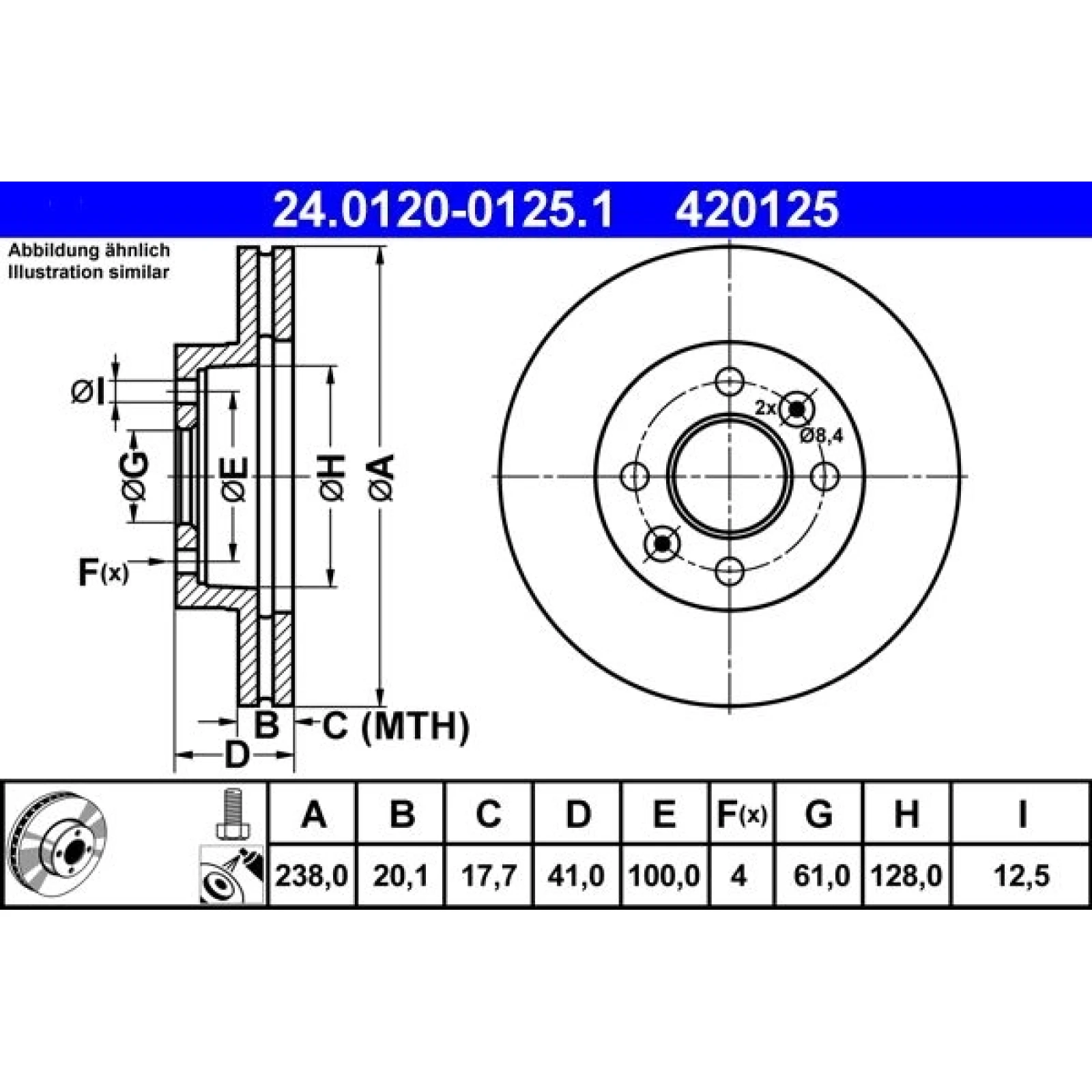 Bremsscheibe 24.0120-0125.1