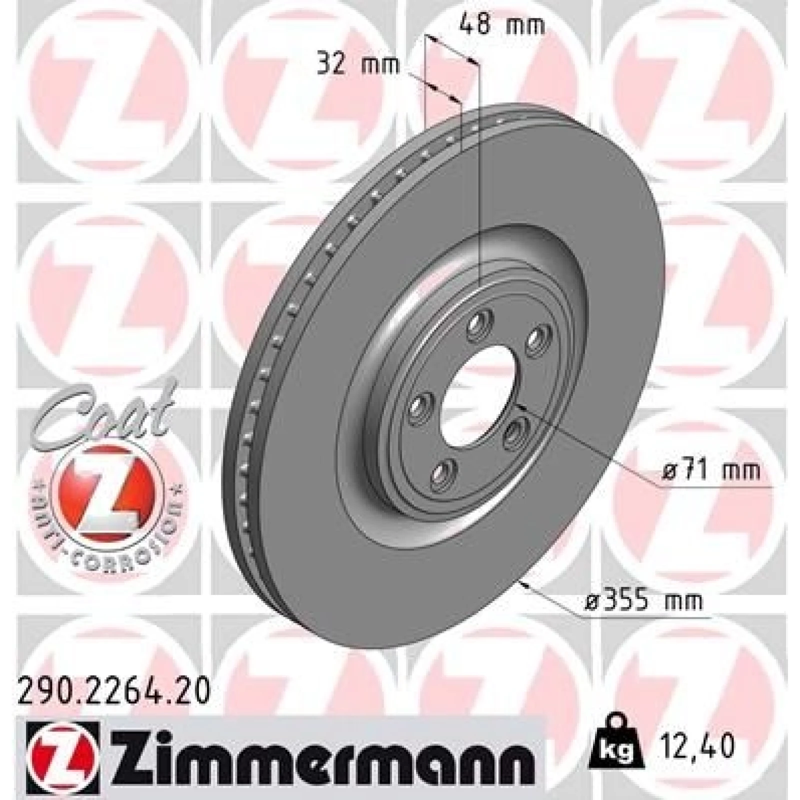 ZIMMERMANN Bremsscheibe 290.2264.20
