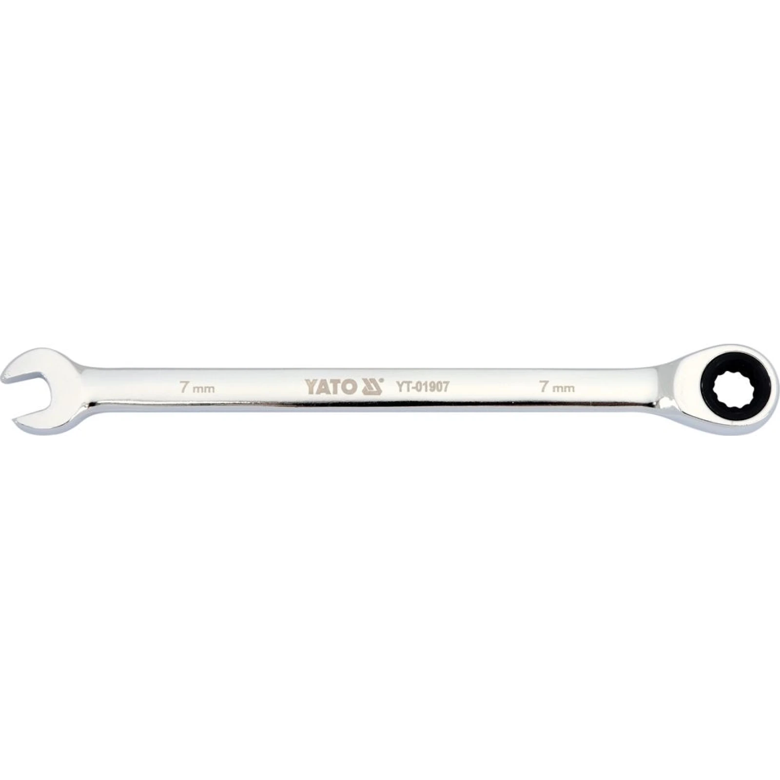 YATO YT-01907 Ratschen-Ringmaulschlüssel 7 mm, 72 Zähne, 12-kant, CrV 6140, AS-DRIVE