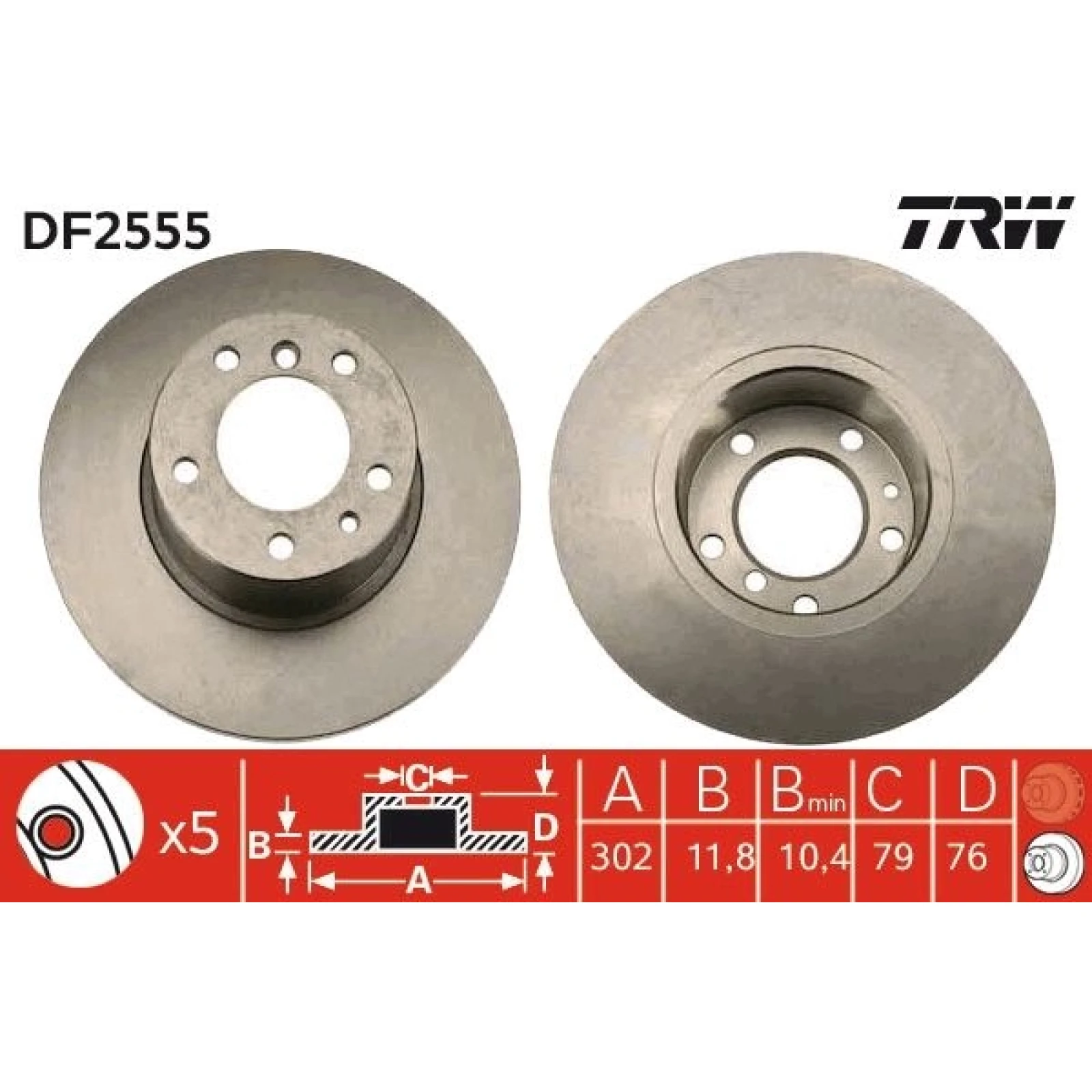 BREMSSCHEIBE BMW P. E34 87-95 DF2555