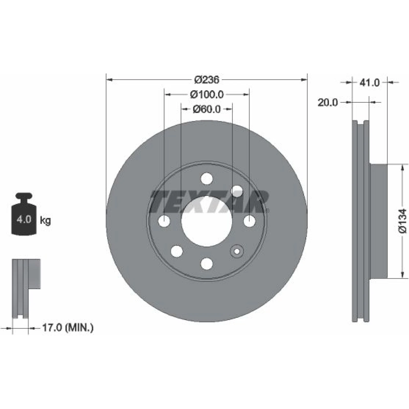 Bremsscheibe Opel P. Astra 92029603