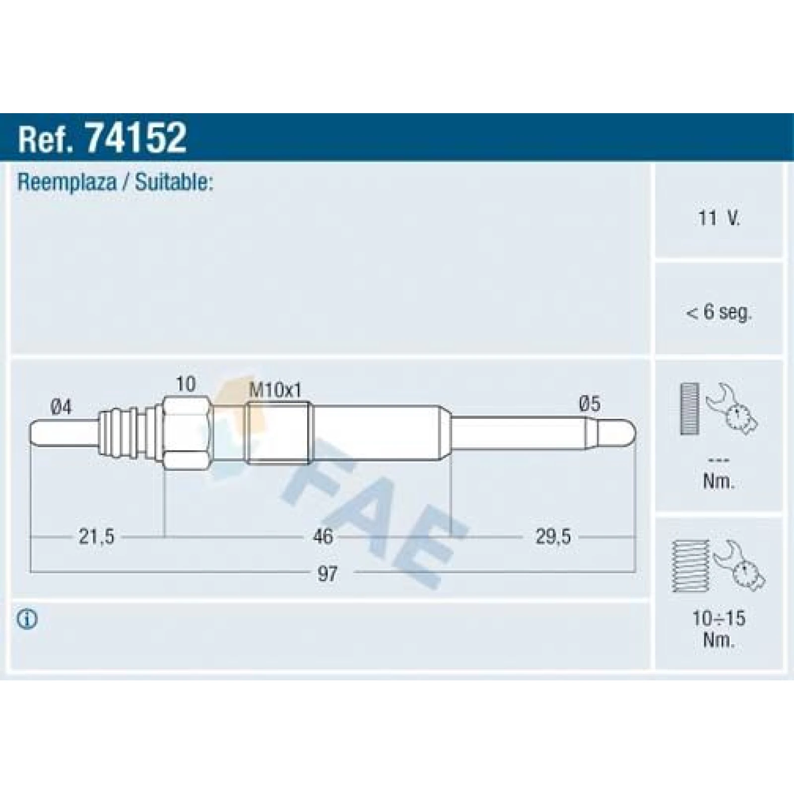 FAE Glühkerze 74152