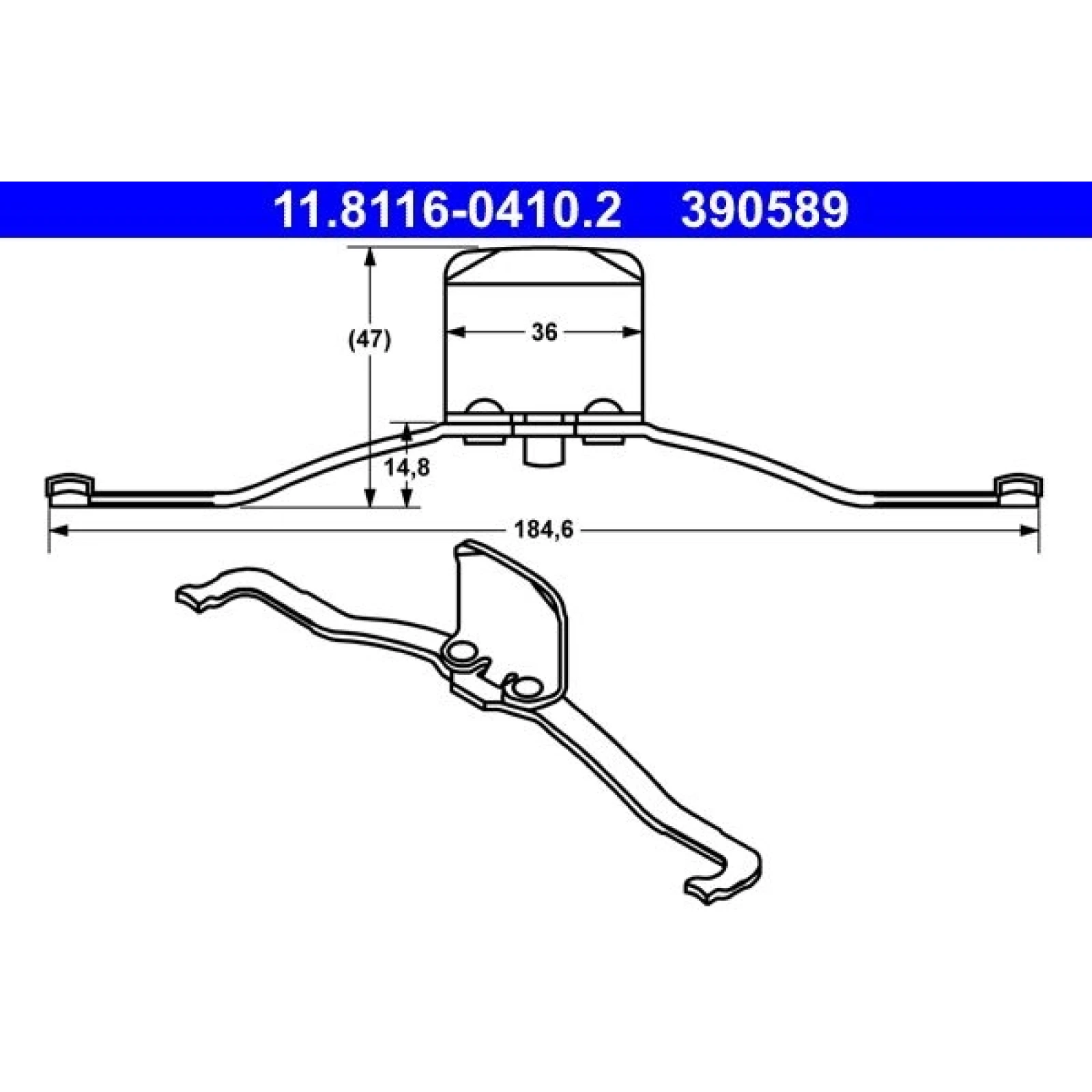 Feder, Bremssattel 11.8116-0410.2