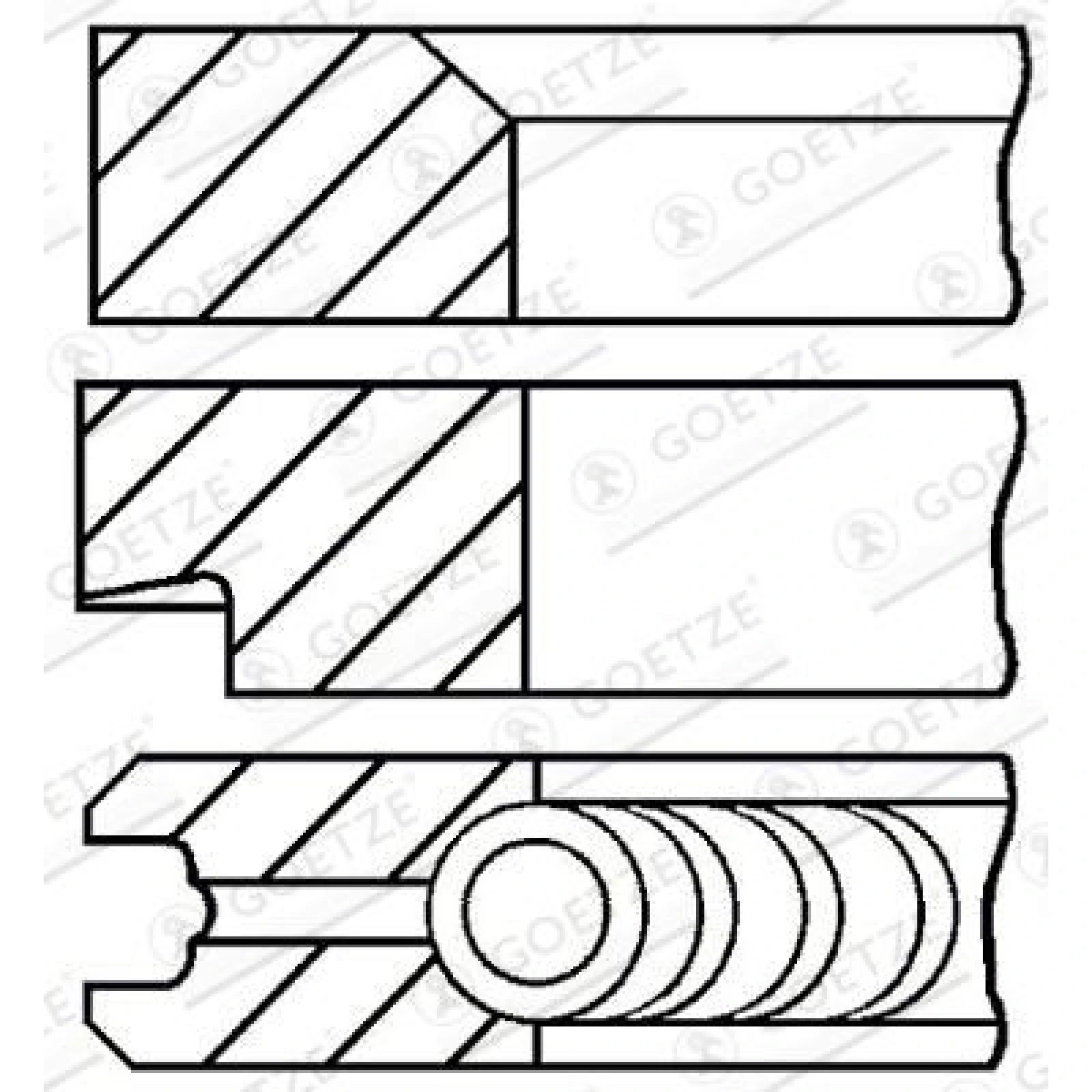 GOETZE ENGINE Kolbenring 08-438500-00