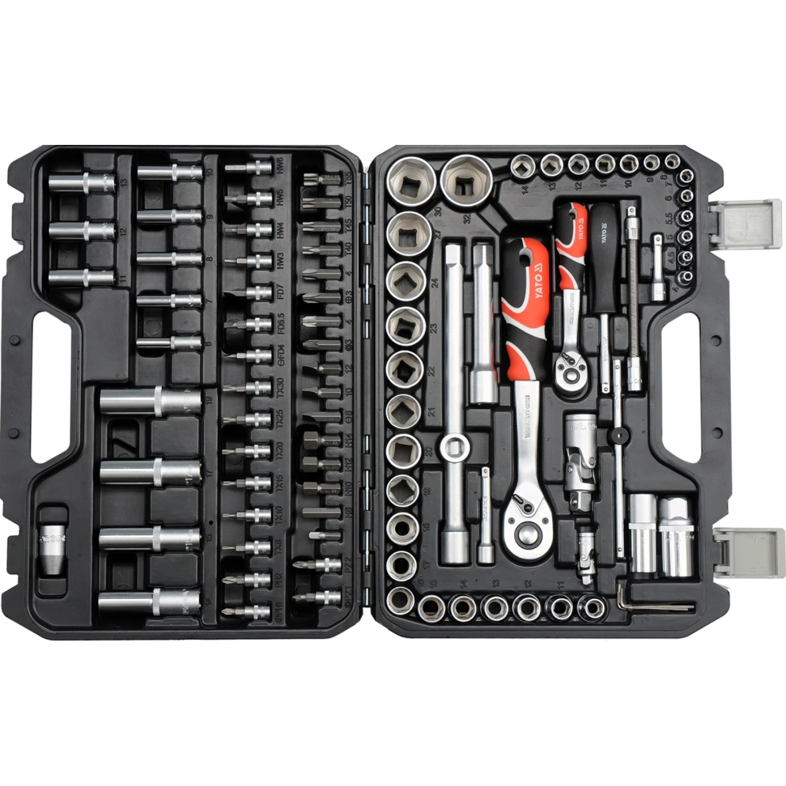 Steckschlüsselsatz L Typ2 1/2 + 1/4 94-Tlg YT-12681