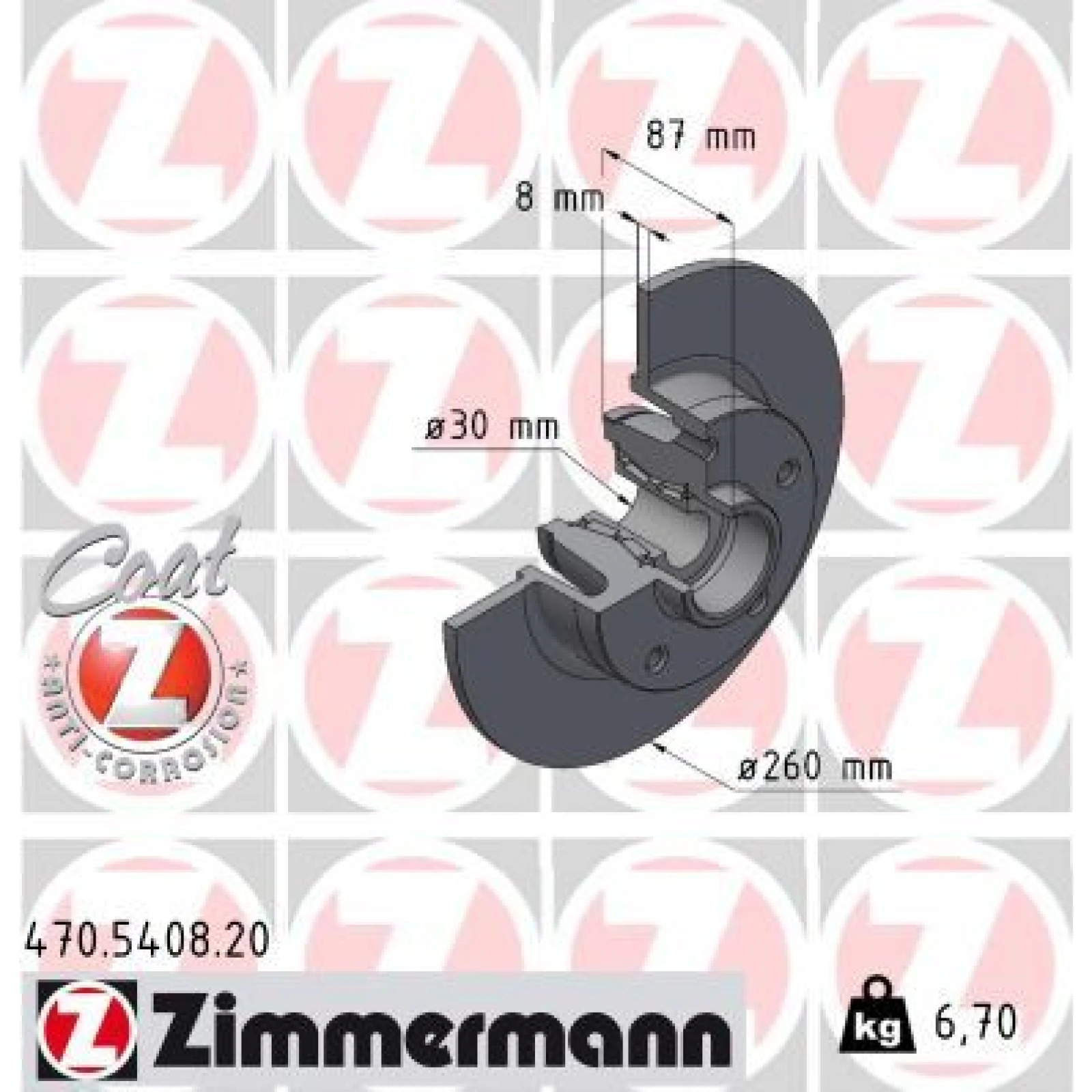 ZIMMERMANN Bremsscheibe 470.5408.20