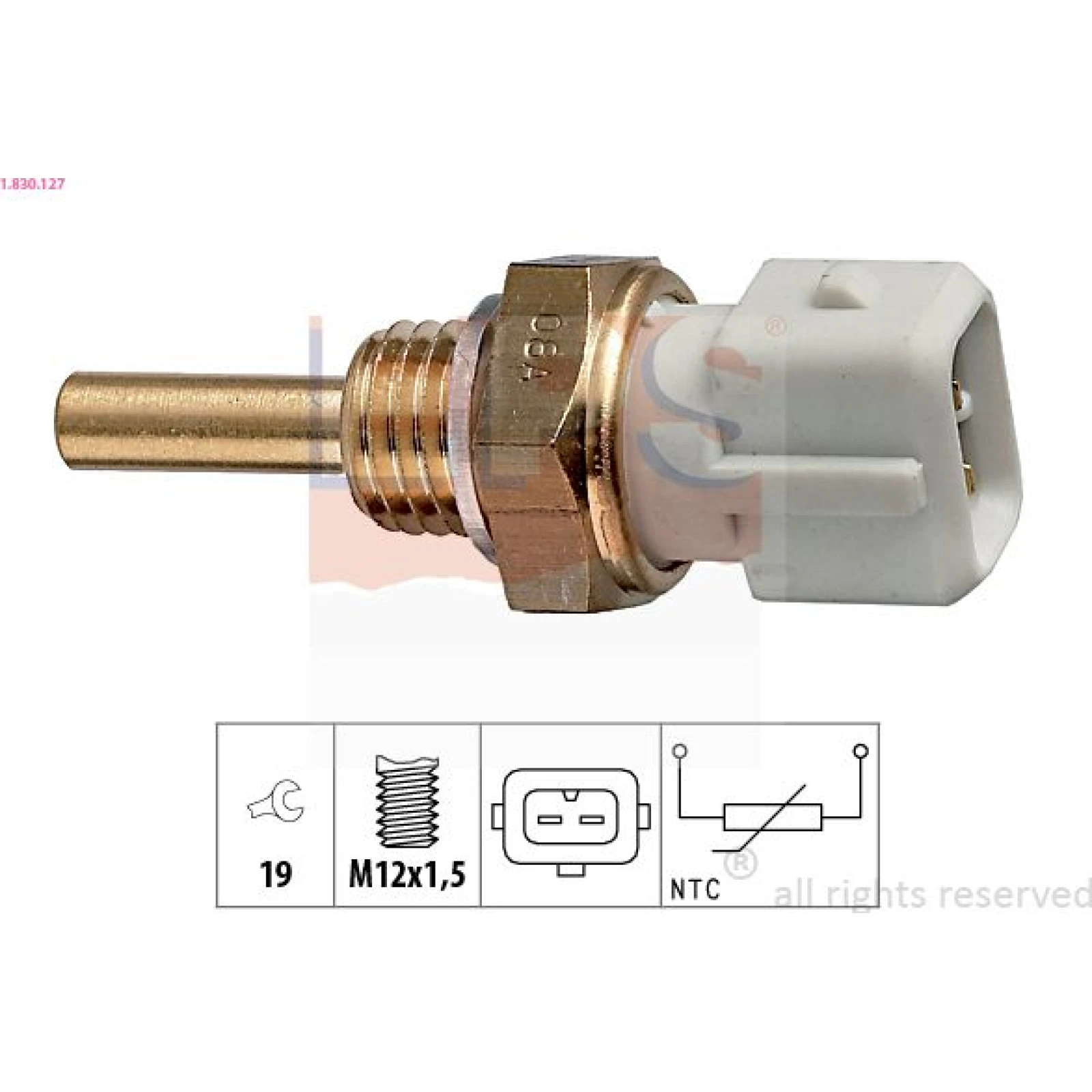 Sensor, Kühlmitteltemperatur 1.830.127