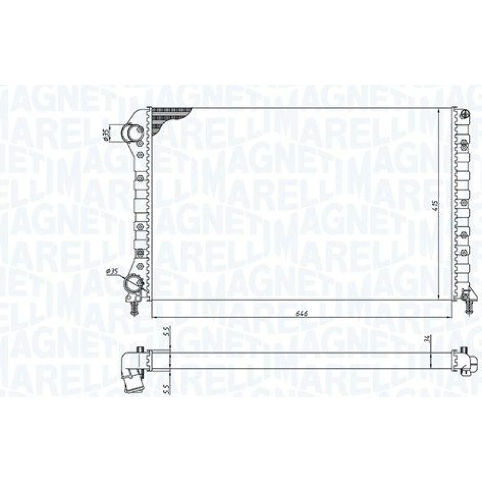MAGNETI MARELLI Kühler, Motorkühlung 350213194400